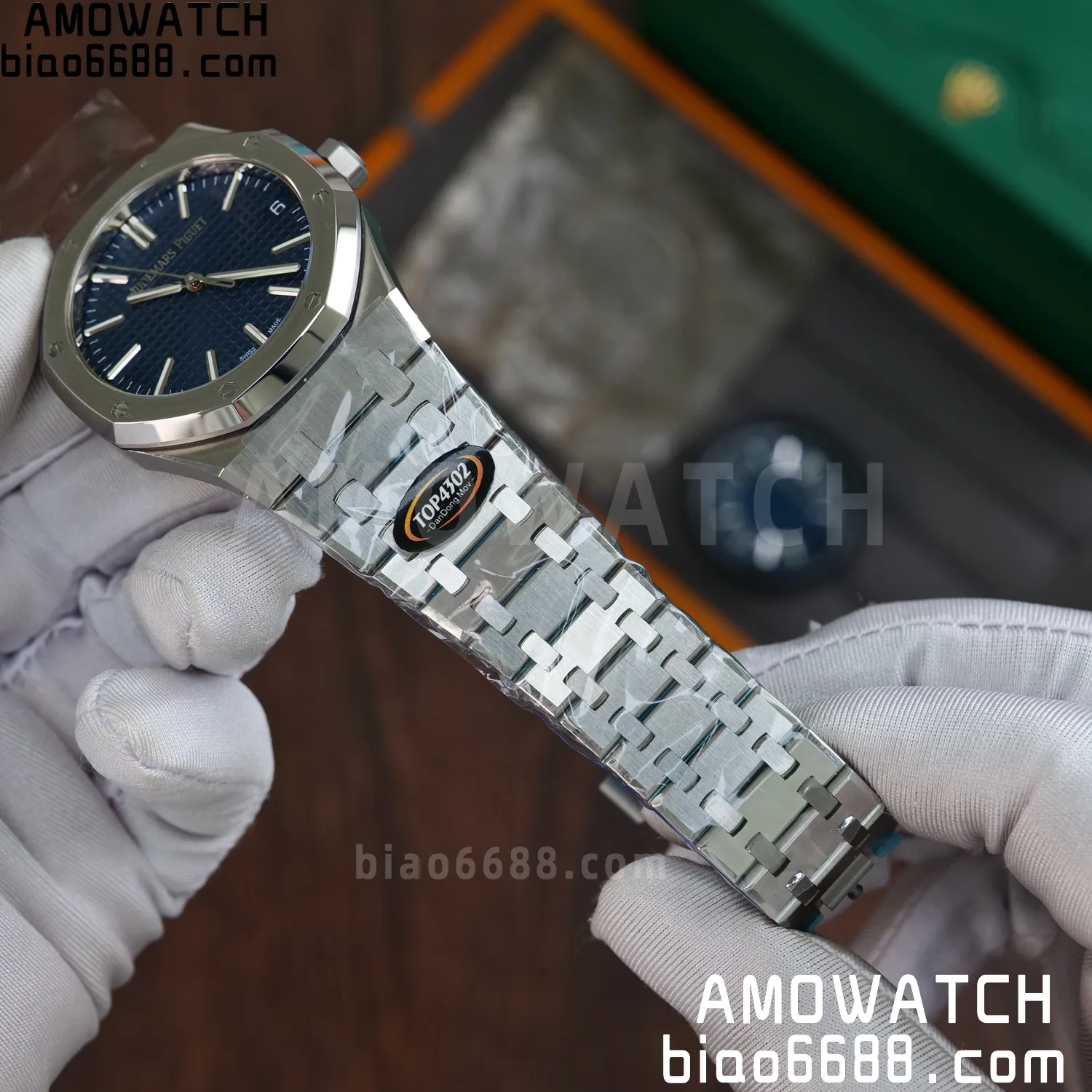 Custom Made AP Royal Oak 15510 SS TOP Factory (SW Factory Blue Dial、 DEEP Crystal) 68 eccc4f4ed56563a AMO Watch