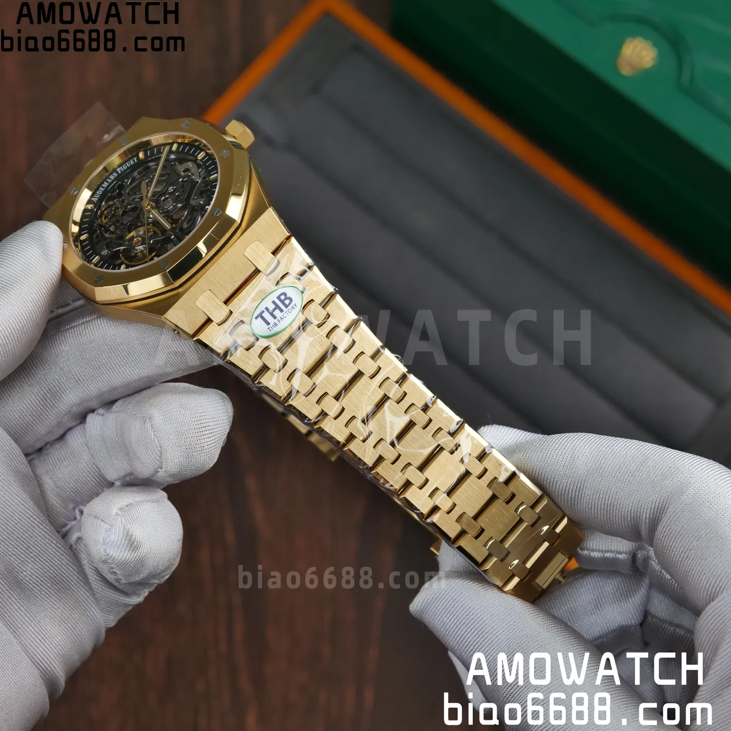 AP Royal Oak 41mm Skeleton 15407 YG THB Factory 1:1 Best Edition Skeleton Dial on RG Bracelet A3132 V2 65 f3beb83937d8052 阿默表行AmoWatch