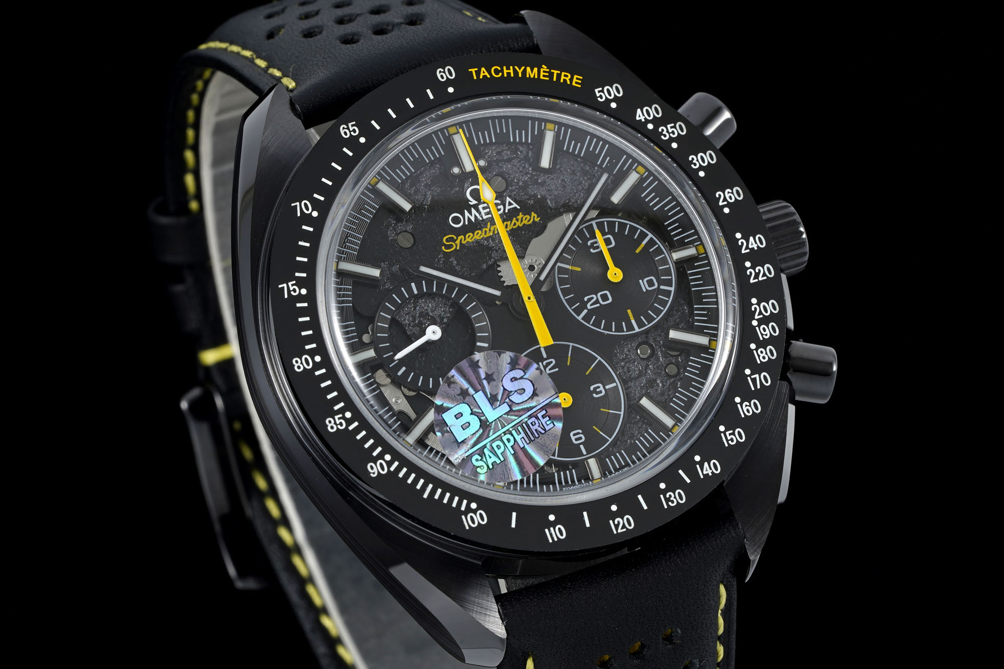 OMEGA Speedmaster Dark Side of the Moon Black Ceramic BLSF Best Edition on Leather Strap Manual Winding Movement 21 f5a44c7d9a35aad AMO Watch