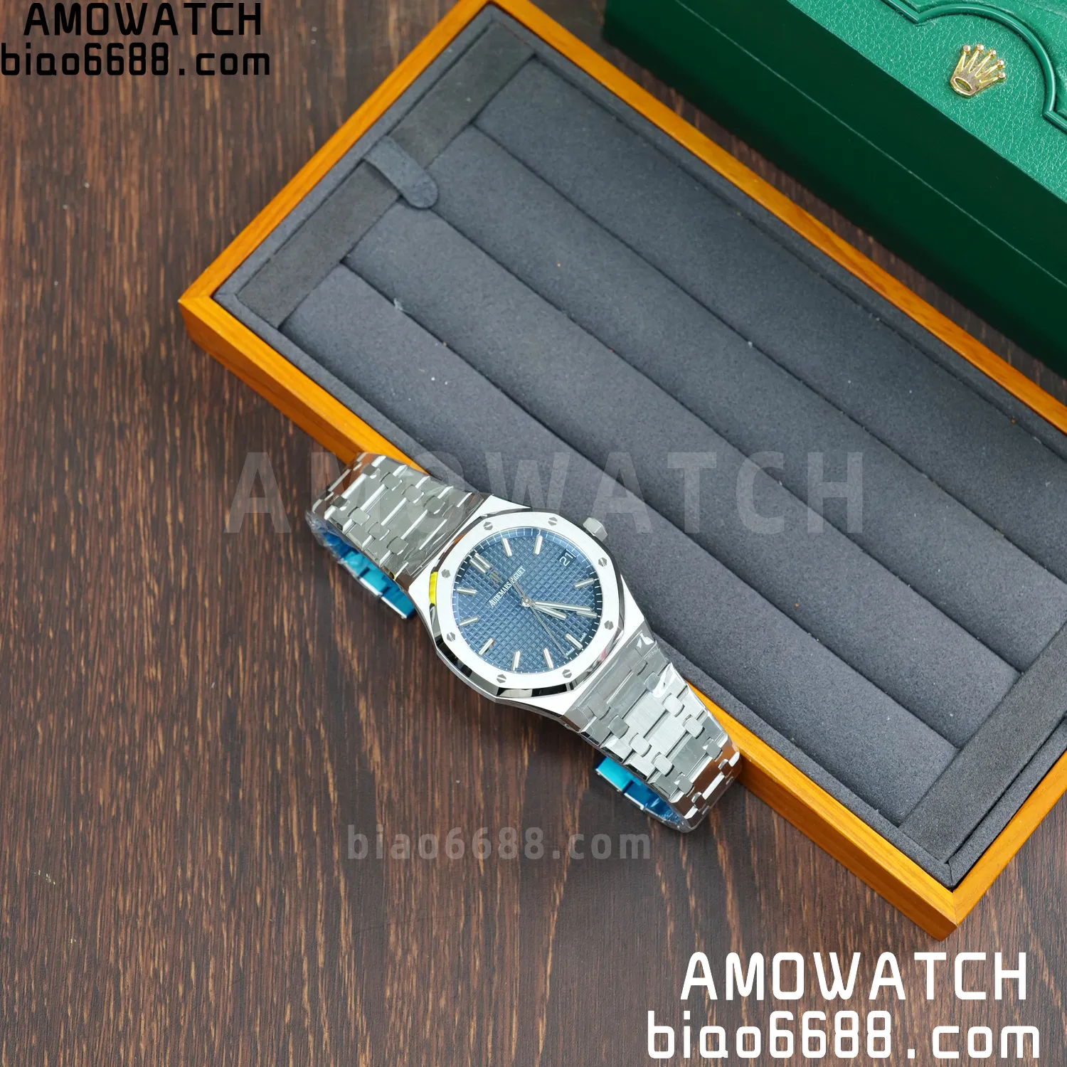 AP Royal Oak 41mm 15500 SS VSF1:1 Best Edition Blue Textured Dial on SS Bracelet A4302 Super Clone 77 fa9701e2edd502d AMO Watch