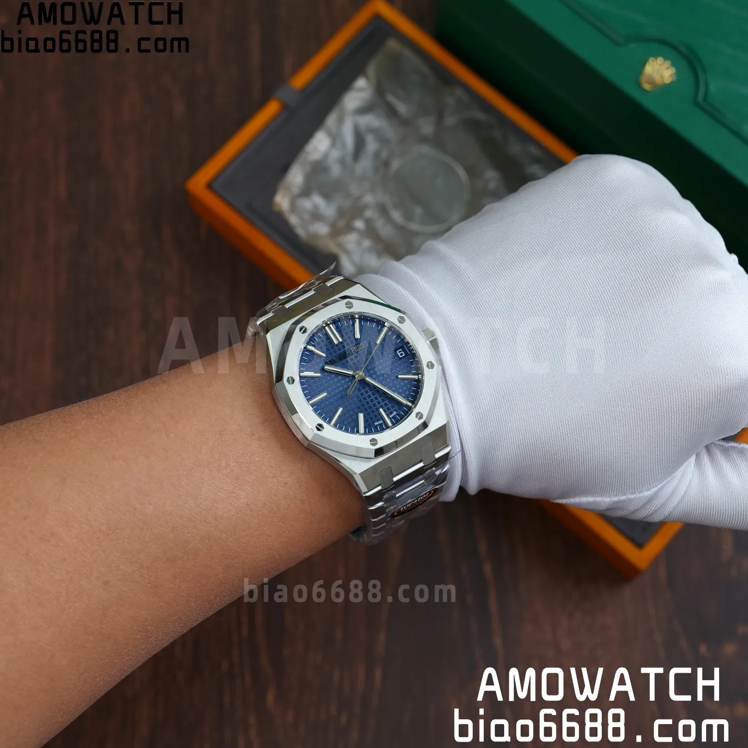 Custom Made AP Royal Oak 15510 SS TOP Factory (SW Factory Blue Dial、 DEEP Crystal) 86 fc932afaa0b08ad AMO Watch