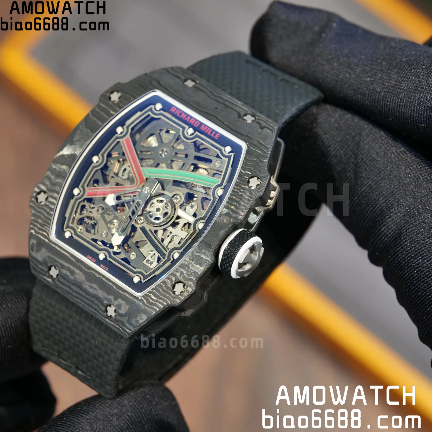 RICHARD MILLE RM67-02 Black NTPT AVF Best Edition UAE Dial on Black Nylon strap CRMA7 Clone 84 fd6f8844ce1cbc6 AMO Watch
