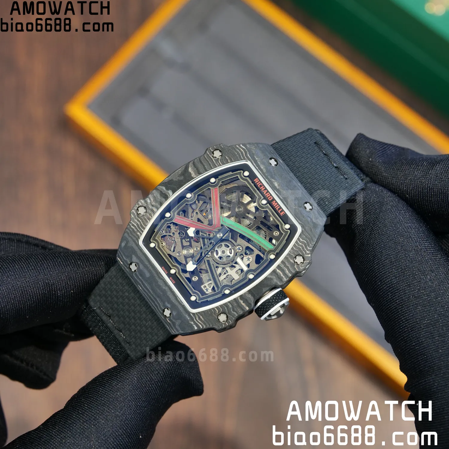 RICHARD MILLE RM67-02 Black NTPT AVF Best Edition UAE Dial on Black Nylon strap CRMA7 Clone 76 fdb9f4472aa0bc9 AMO Watch