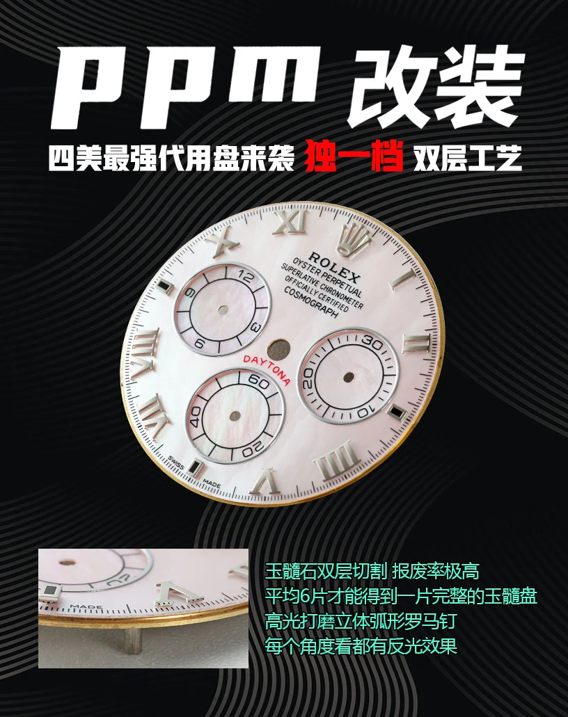 Rolex Daytona 116519 PPM Factory 1:1 Best Edition MOP Roman Dial on Red Leather Strap 4130 19 ff9ddcf16d6b71e AMO Watch