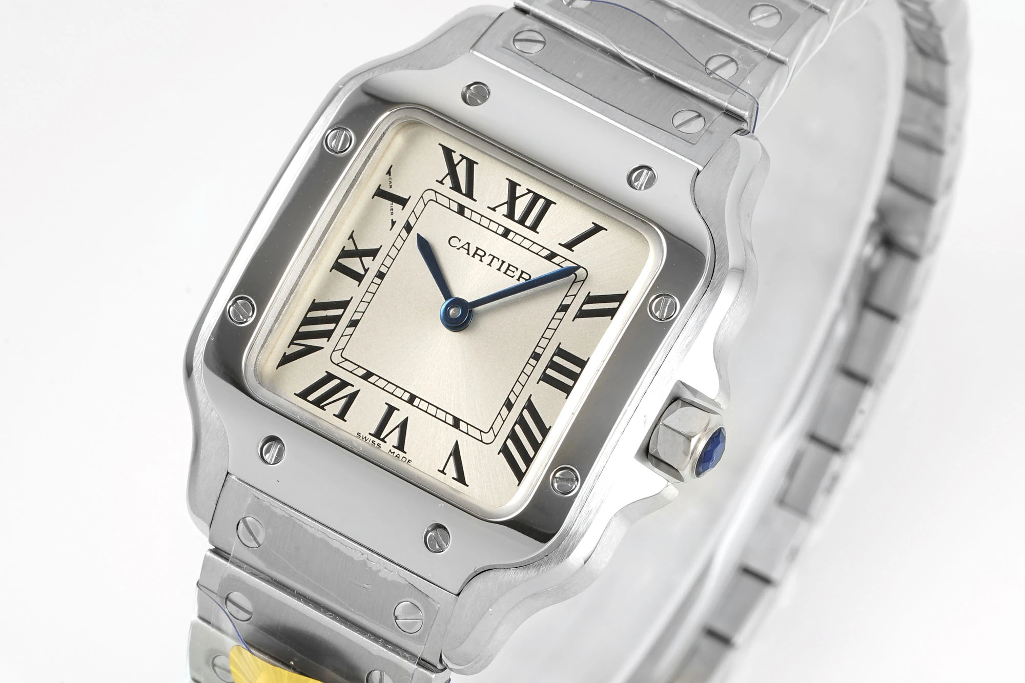 Santos Dumont 27mm WSSA0082 SS AF 1:1 Best Edition Silver Dial on SS Bracelet quartz 18 03590fdb8174658 阿默表行AmoWatch