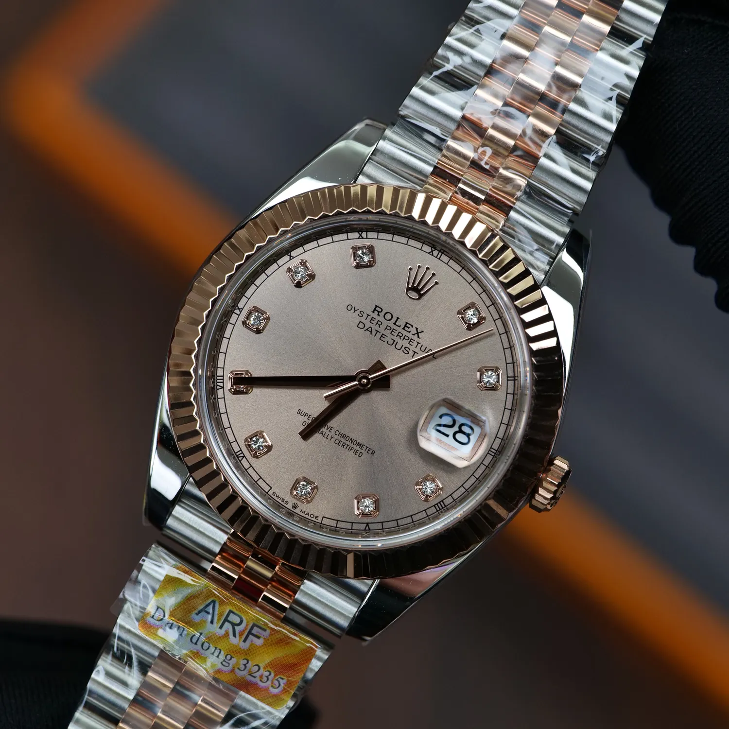 Rolex DateJust 126331 41mm RG ARF 1:1 Best Edition RG Diamonds Dial on Jubilee Bracelet DD3235 V3 (Weighted) 81 0722e11b85a60b9 AMO Watch