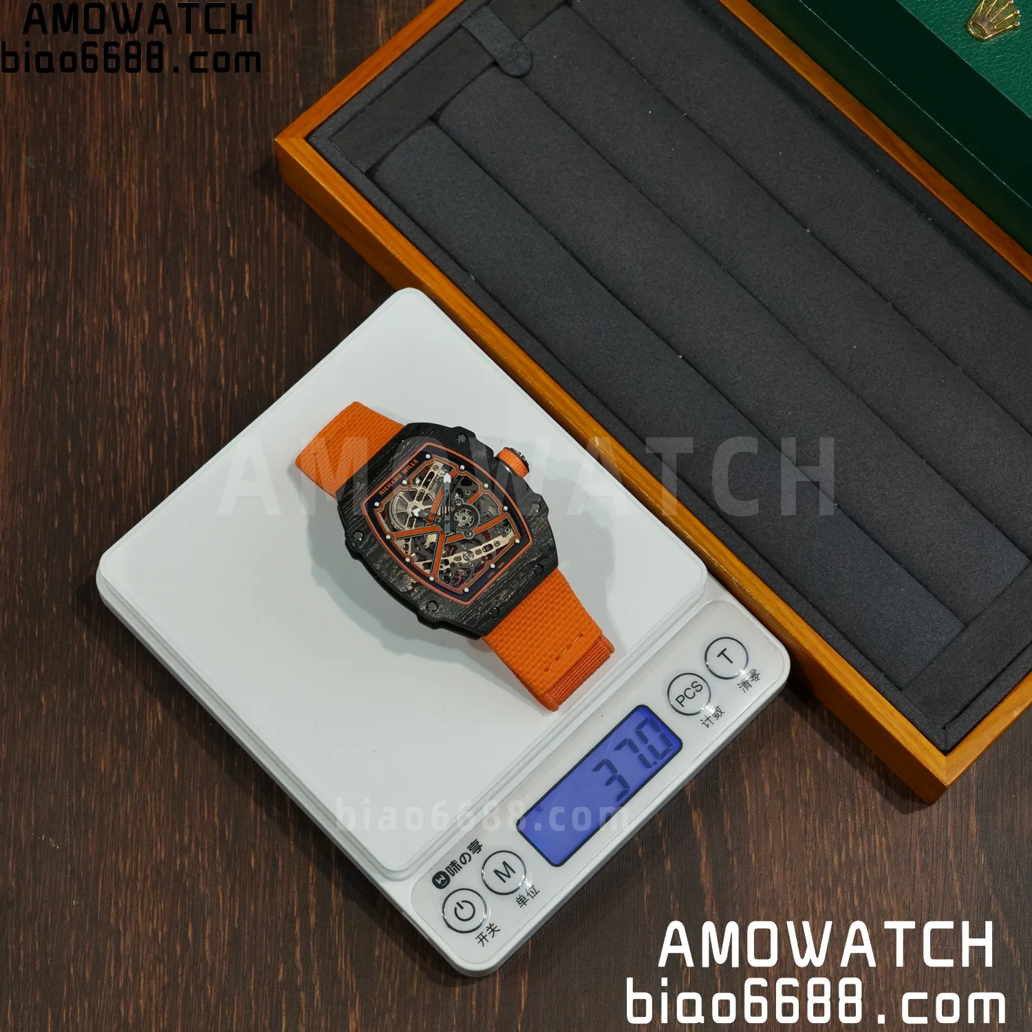 RICHARD MILLE RM67-02 Black NTPT Best Edition McLaren Dial on Orange Nylon strap CRMA7 Clone V9 61 077fec93ad808ff AMO Watch