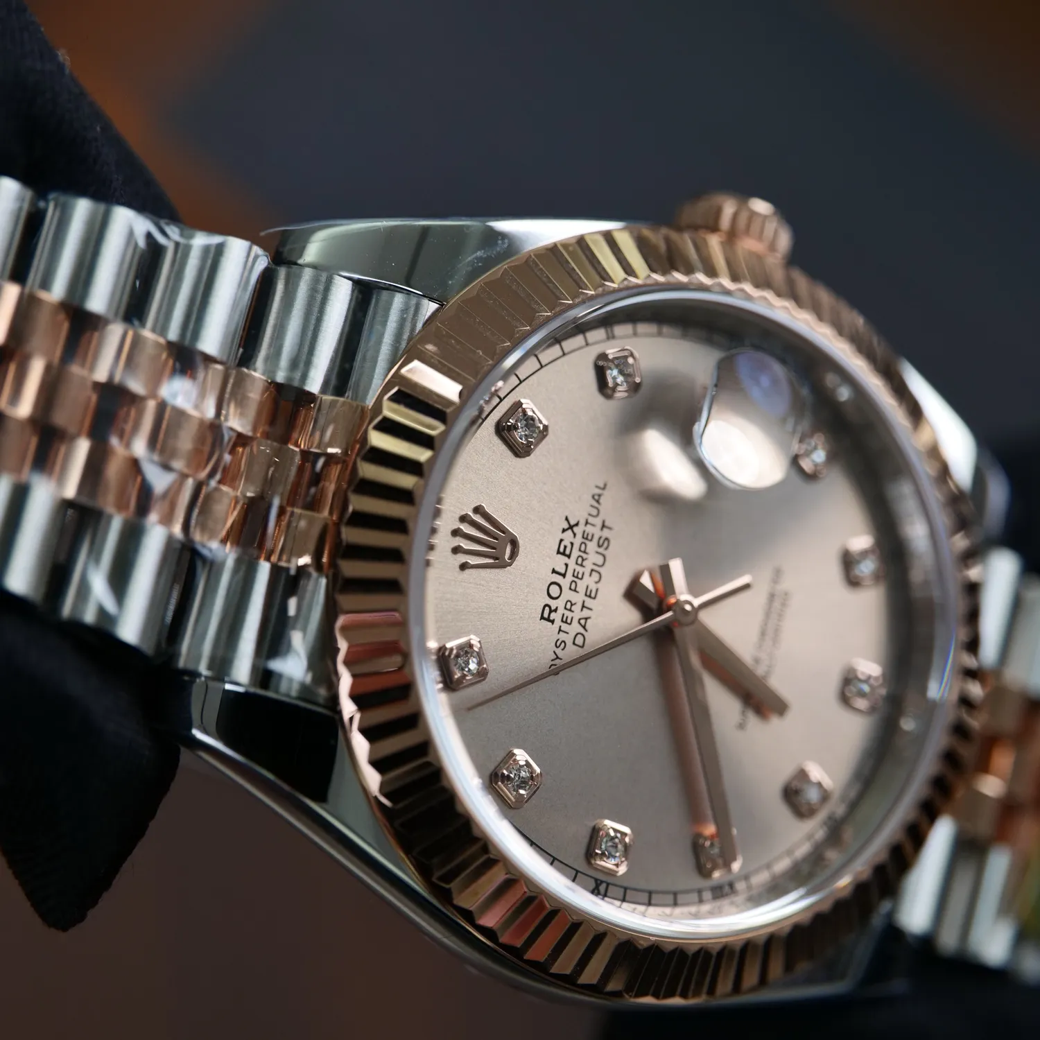 Rolex DateJust 126331 41mm RG ARF 1:1 Best Edition RG Diamonds Dial on Jubilee Bracelet DD3235 V3 (Weighted) 78 0984e4c0ef6e248 AMO Watch