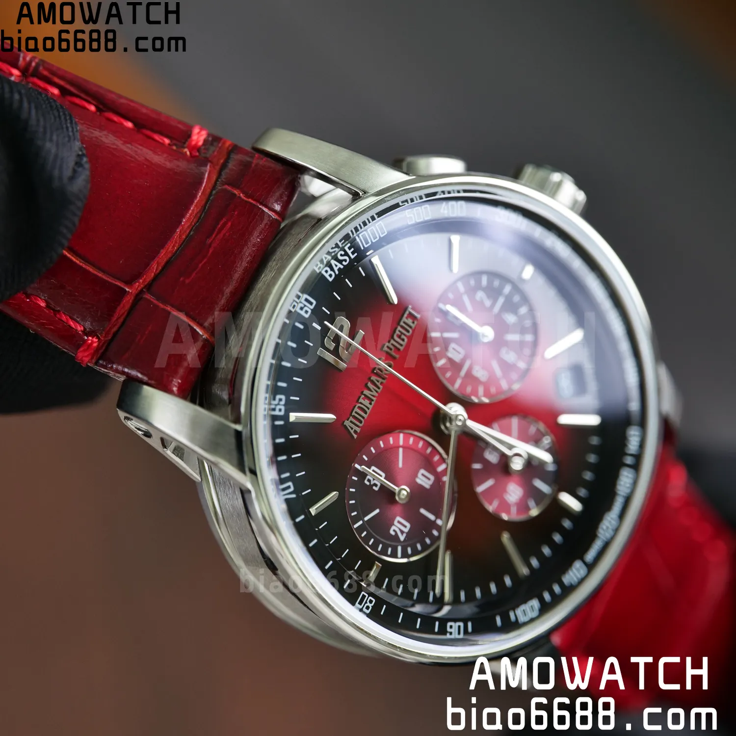 AP Code 11.59 Chrono 26393 SS APSF 1:1 Best Edition Red Ombre Dial On Red Strap Super Clone SA4401 70 0a7ad6ec74682f7 AMO Watch