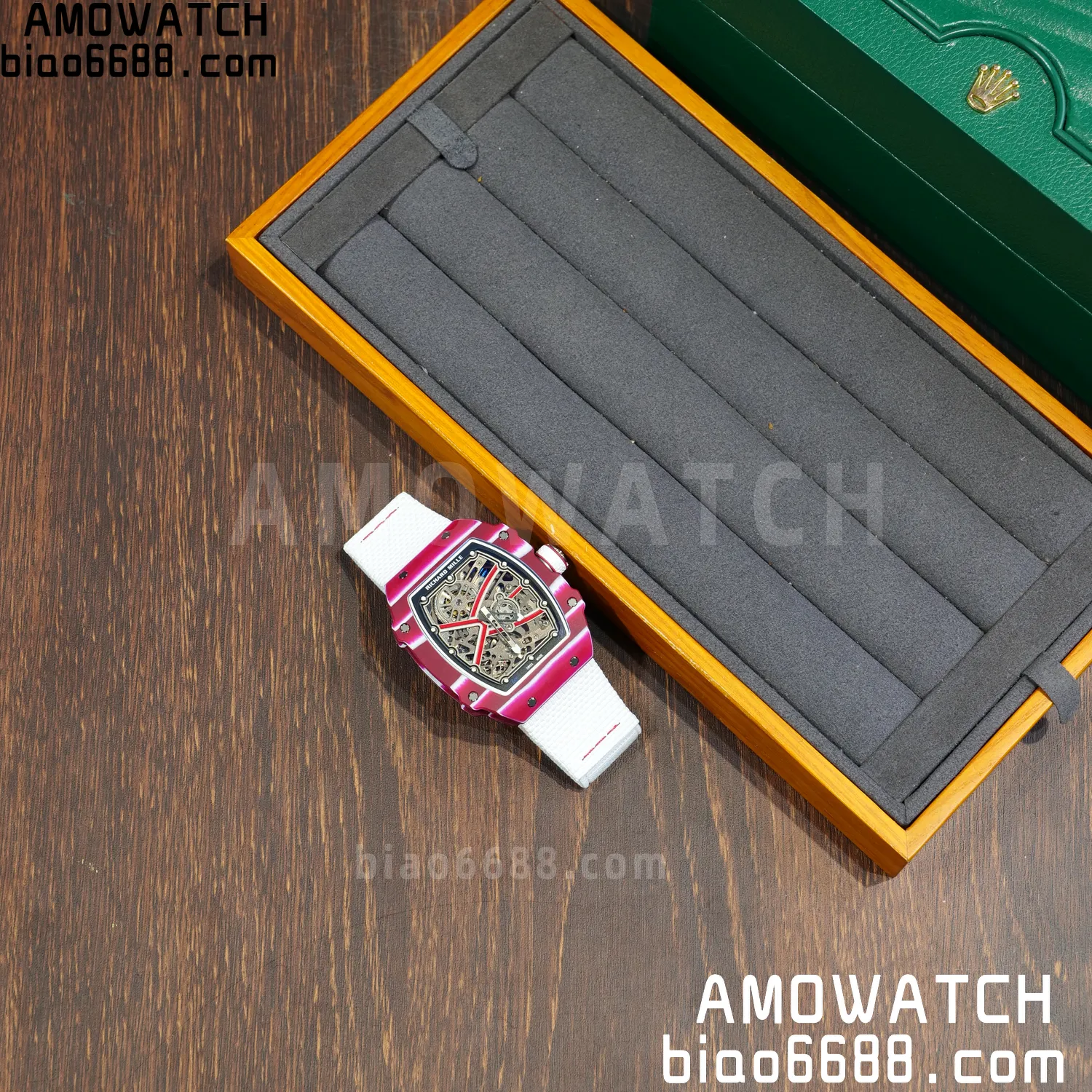 RICHARD MILLE RM67-02 Red NTPT Best Edition Qatar Dial on White Nylon strap CRMA7 Clone V9 58 0c95f82ef327e38 AMO Watch