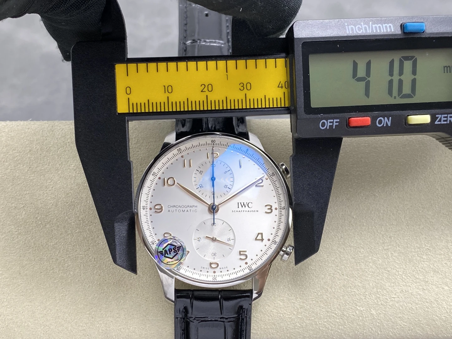 IWC Portuguese Chrono IW371604 SS APSF 1:1 Best Edition White Dial RG Markers on Black Leather Strap SA69385 Super Clone 35 1154dd57a823ee8 AMO Watch