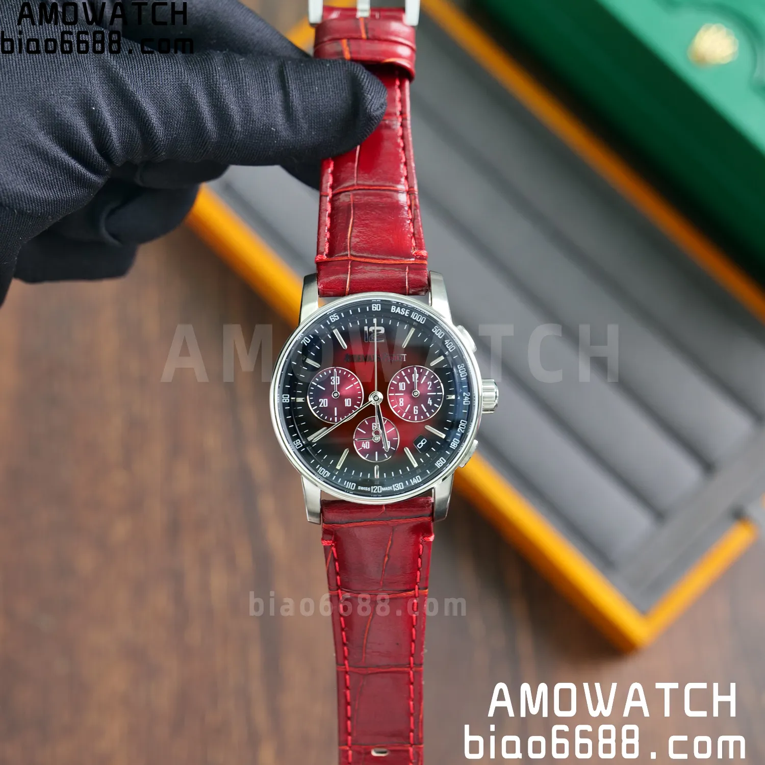 AP Code 11.59 Chrono 26393 SS APSF 1:1 Best Edition Red Ombre Dial On Red Strap Super Clone SA4401 57 1222cd9fc301748 AMO Watch