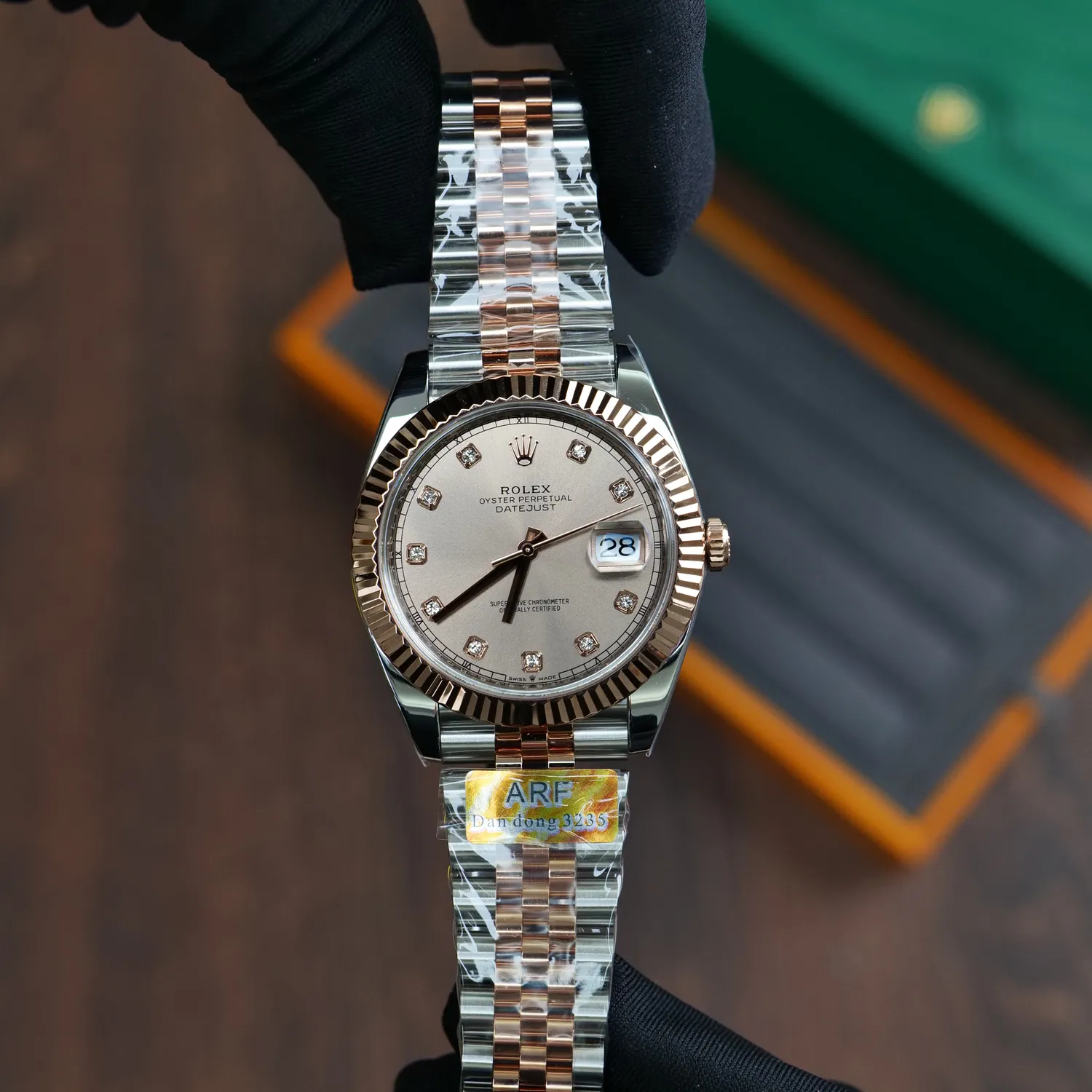 Rolex DateJust 126331 41mm RG ARF 1:1 Best Edition RG Diamonds Dial on Jubilee Bracelet DD3235 V3 (Weighted) 70 12be3df2c1398ff AMO Watch