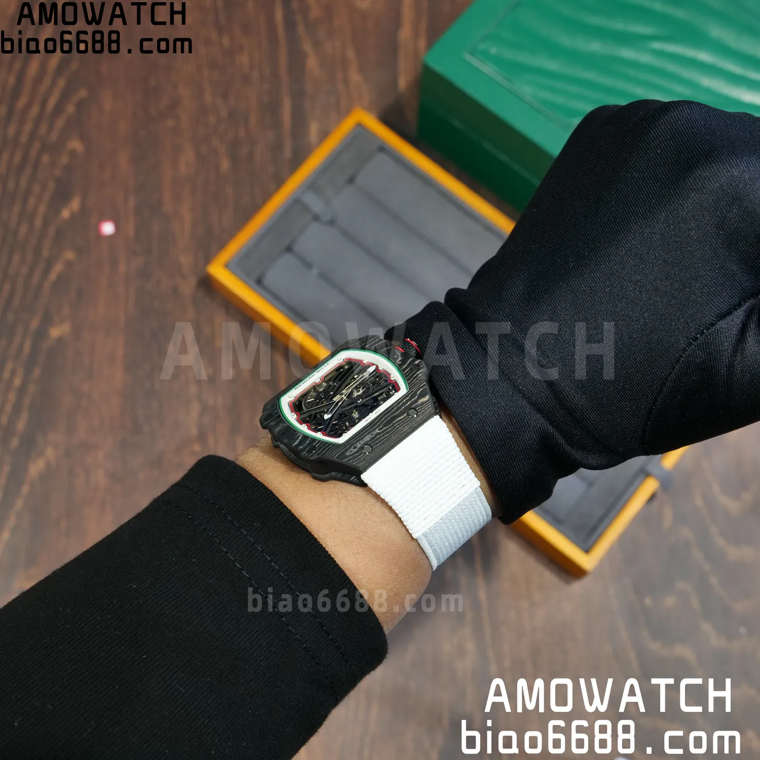 RICHARD MILLE RM67-02 Black NTPT Best Edition Italy Dial on White Nylon strap CRMA7 Clone V9 108 140cc6b2512be4d 阿默表行AmoWatch