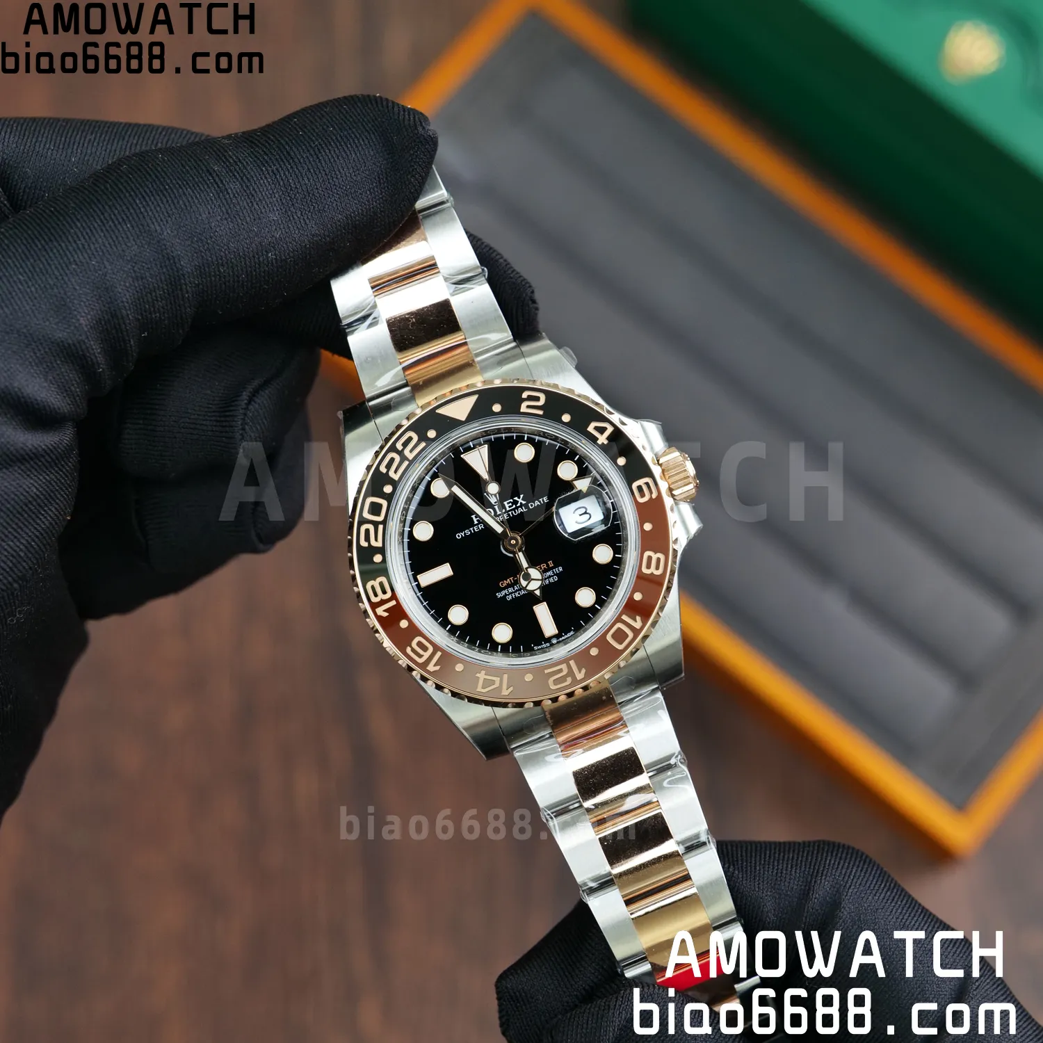 Rolex GMT-Master II 126711 CHNR VSF1:1 Best Edition on Black Dial SS/RG Bracelet Super Clone DD3285 (Weight) 82 17de77e870f3312 AMO Watch