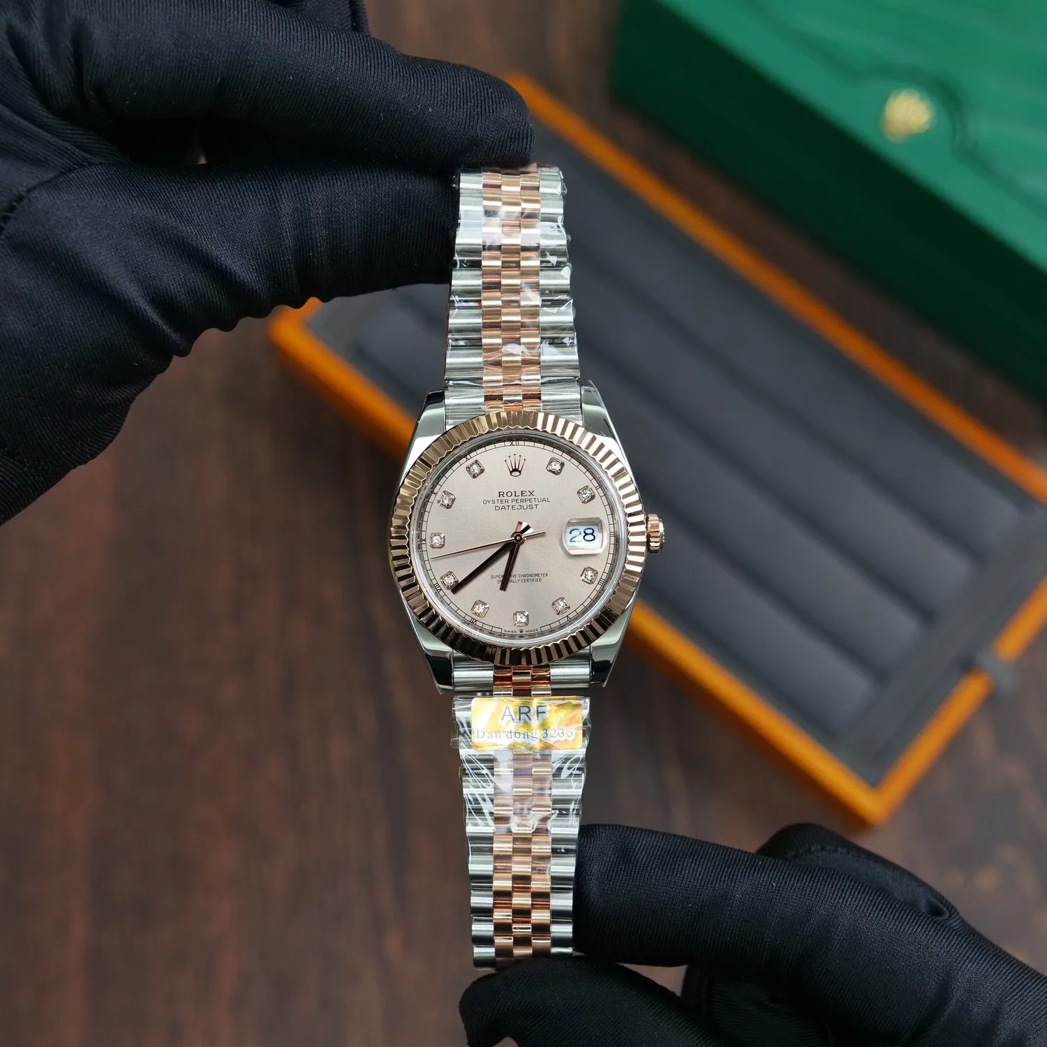 Rolex DateJust 126331 41mm RG ARF 1:1 Best Edition RG Diamonds Dial on Jubilee Bracelet DD3235 V3 (Weighted) 65 1a1c4c783ffd920 AMO Watch