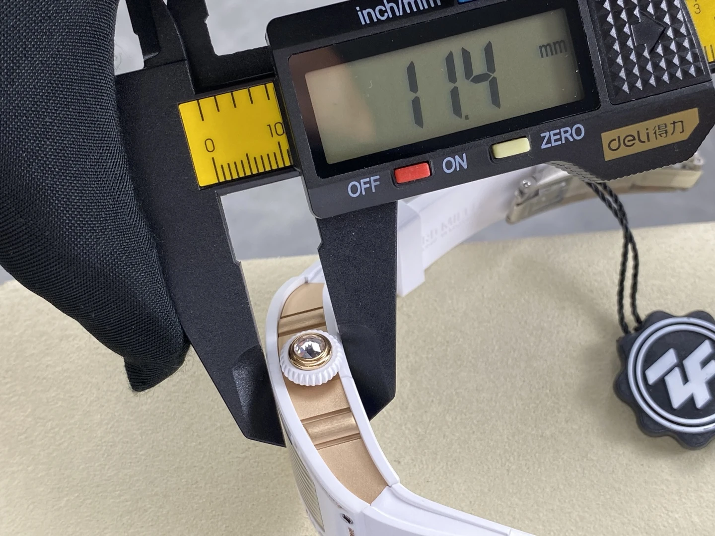 RICHARD MILLE RM07 Ladies White Ceramic Diamonds Bezel ZF 1:1 Best Edition Black Dial on White Rubber Strap CRMA2 Clone 43 1c276f078cde8f8 AMO Watch