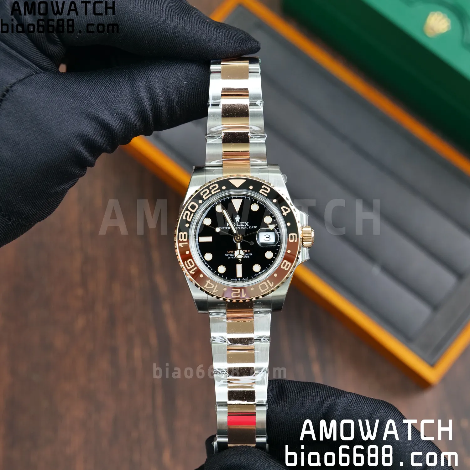 Rolex GMT-Master II 126711 CHNR VSF1:1 Best Edition on Black Dial SS/RG Bracelet Super Clone DD3285 (Weight) 81 1d7e59b80e6331b AMO Watch