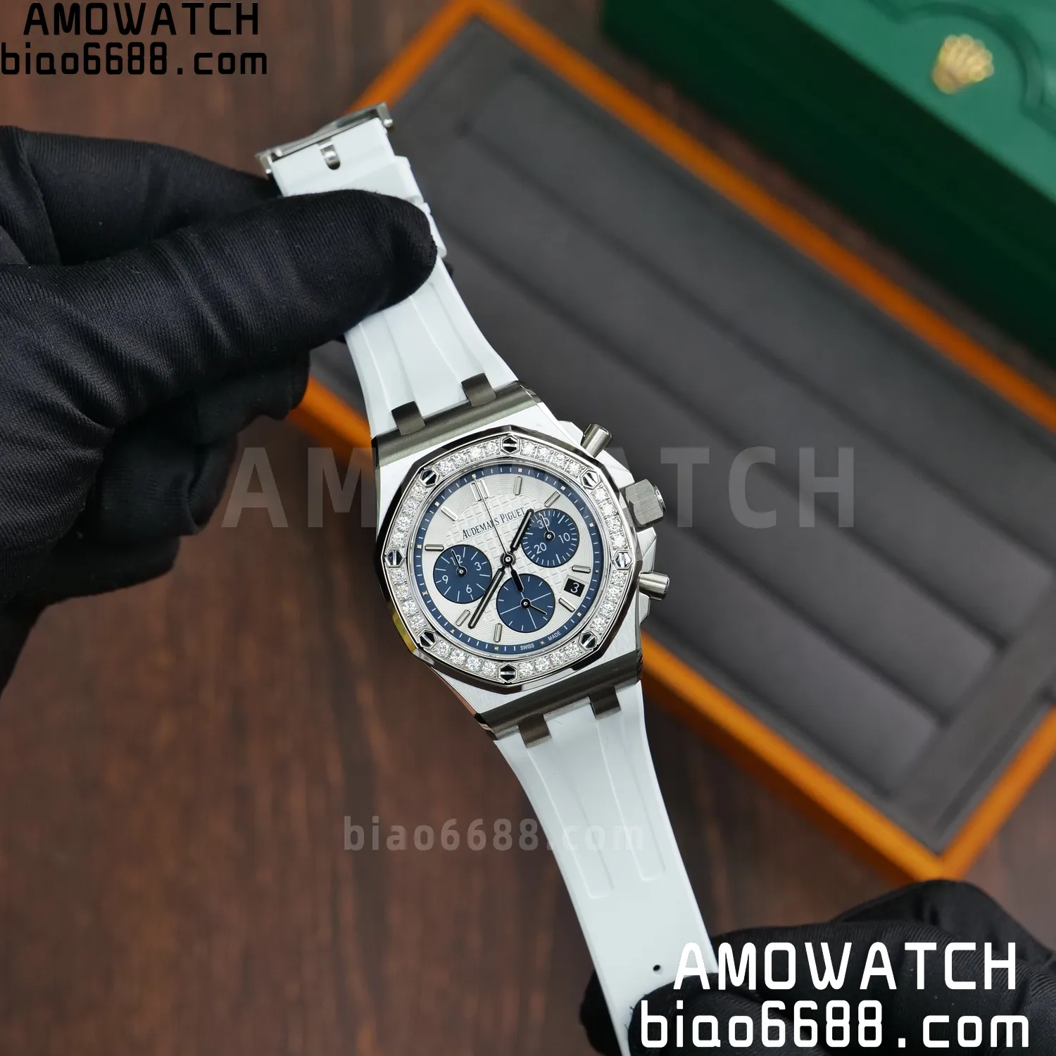 AP Royal Oak Chrono 26231 SS APSF 1:1 Best Edition White Dial on White Rubber Strap A2385 73 1f28169f21ec904 阿默表行AmoWatch