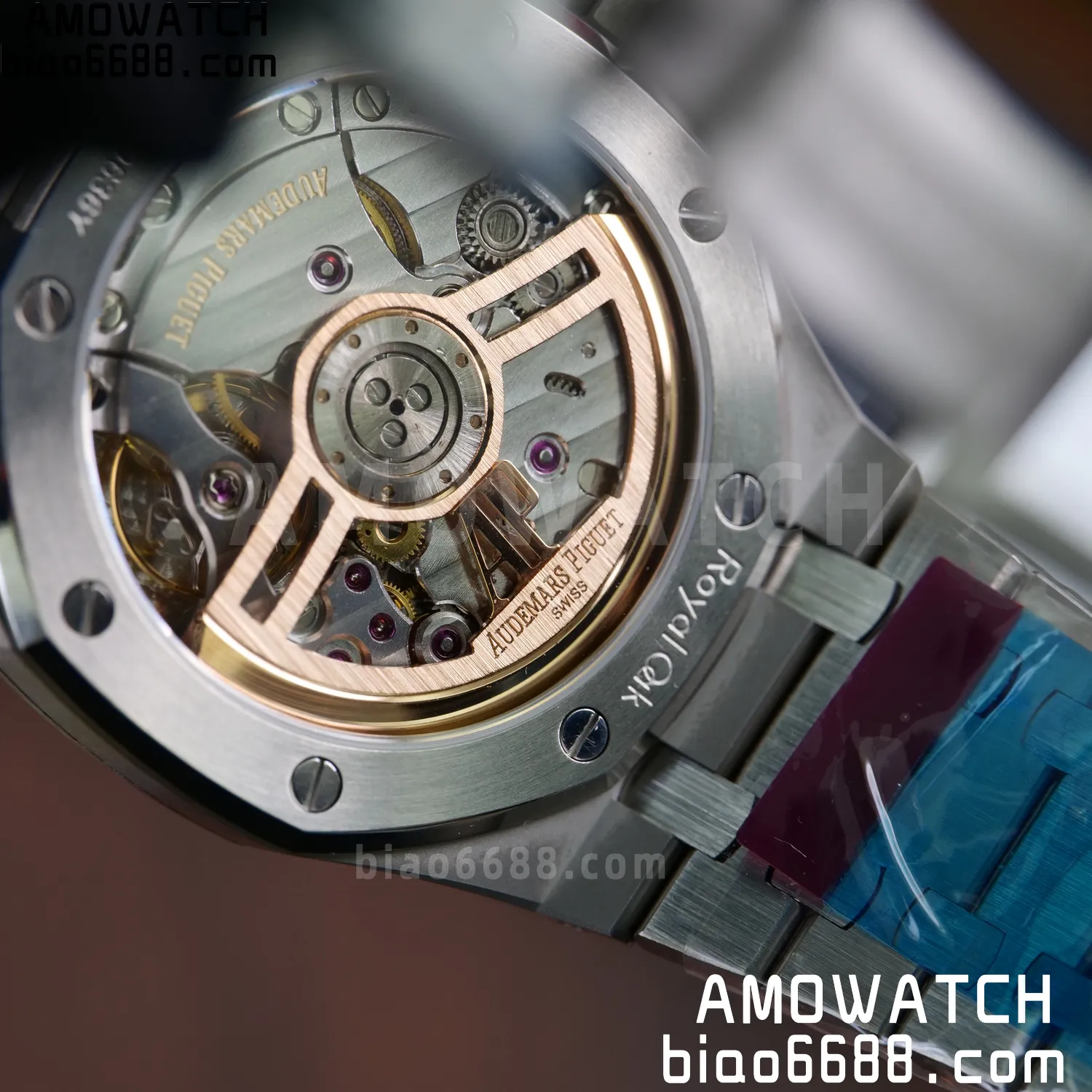 Custom Made AP Royal Oak 15510 SS TOP Factory (SW Factory Blue Dial、 DEEP Crystal、18K solid rotor、Gold-plated screws) 94 23af5e271db0933 阿默表行AmoWatch