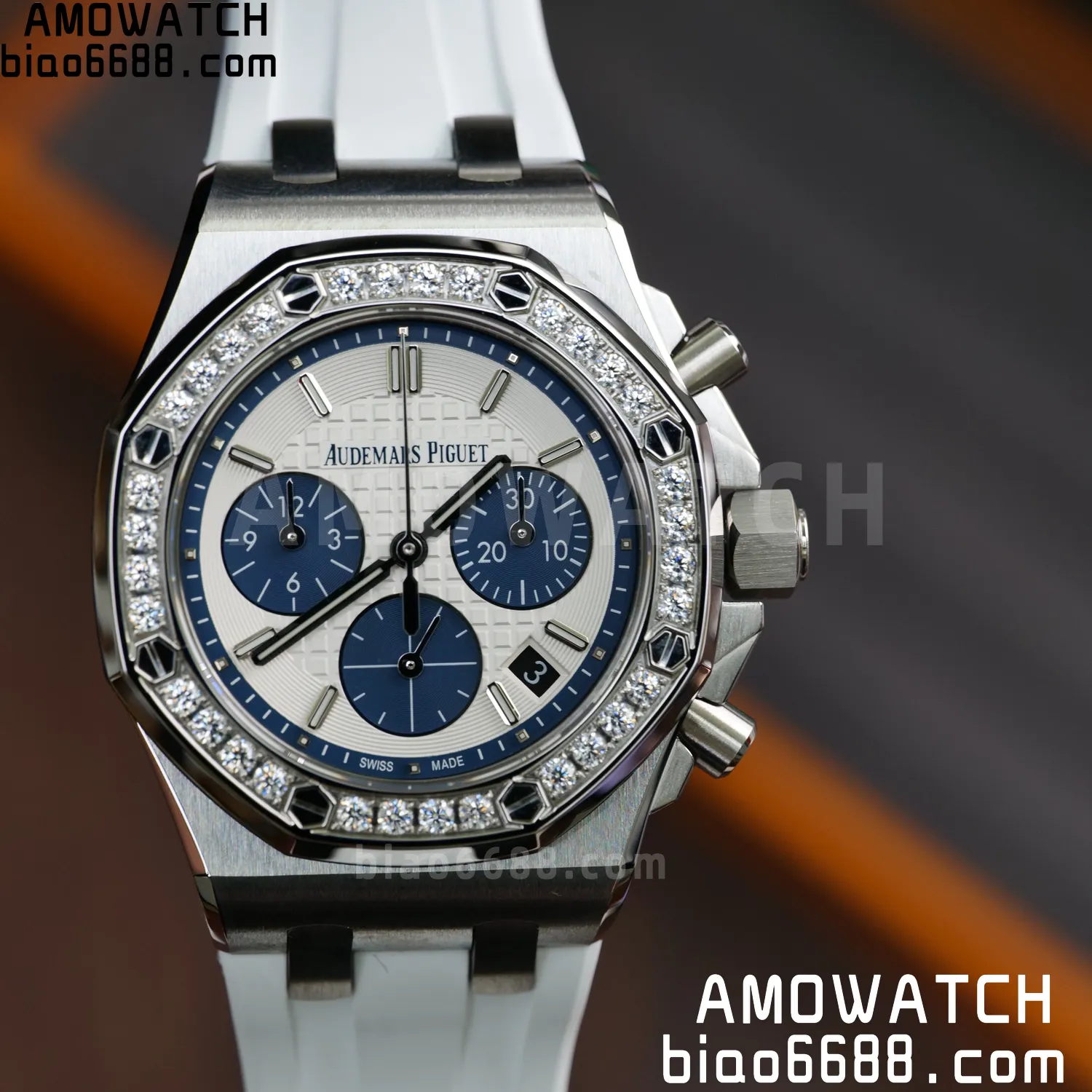 AP Royal Oak Chrono 26231 SS APSF 1:1 Best Edition White Dial on White Rubber Strap A2385 80 24c2ee93e2913a0 阿默表行AmoWatch
