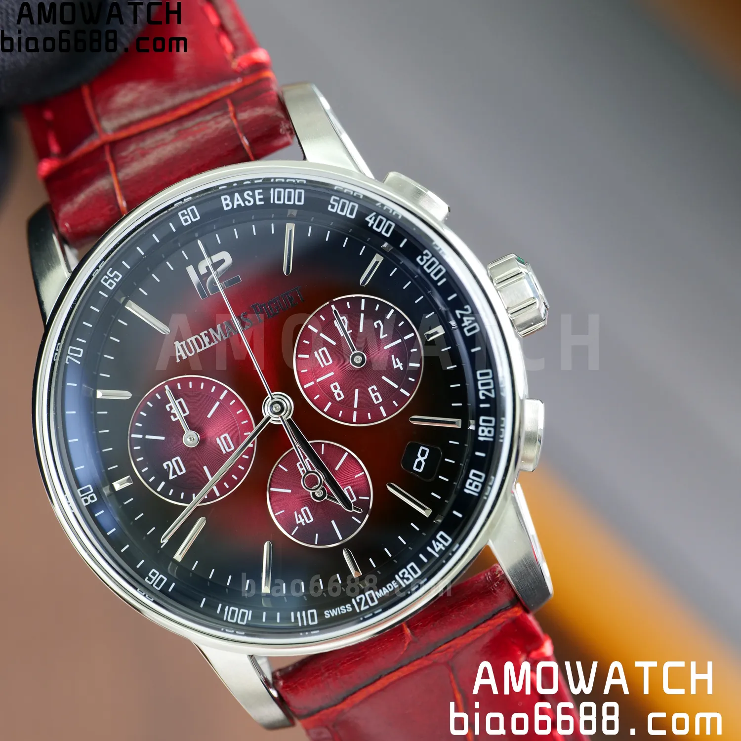 AP Code 11.59 Chrono 26393 SS APSF 1:1 Best Edition Red Ombre Dial On Red Strap Super Clone SA4401 71 295aa20b34c8fa8 AMO Watch