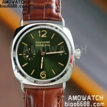 Panerai PAM1386 Y Radiomir TTF 1:1 Best Edition Green Dial on Brown Leather Strap P900