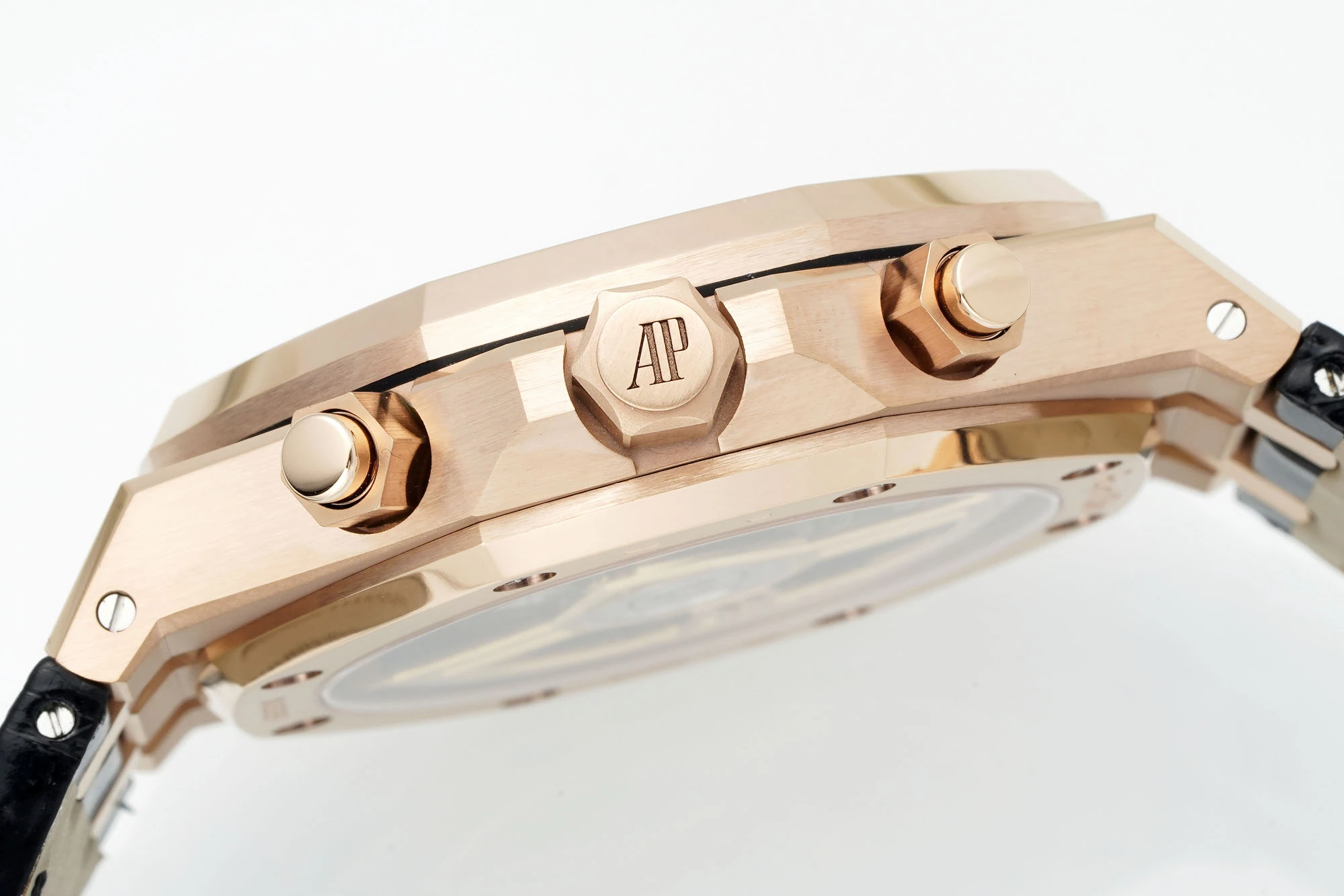 AP Royal Oak Chrono 26240 RG DDF 1:1 Best Edition Black Dial on Black Leather Strap DD4401 Super Clone Weight (SW Dial) 25 2b3abc94c5cbeb6 AMO Watch