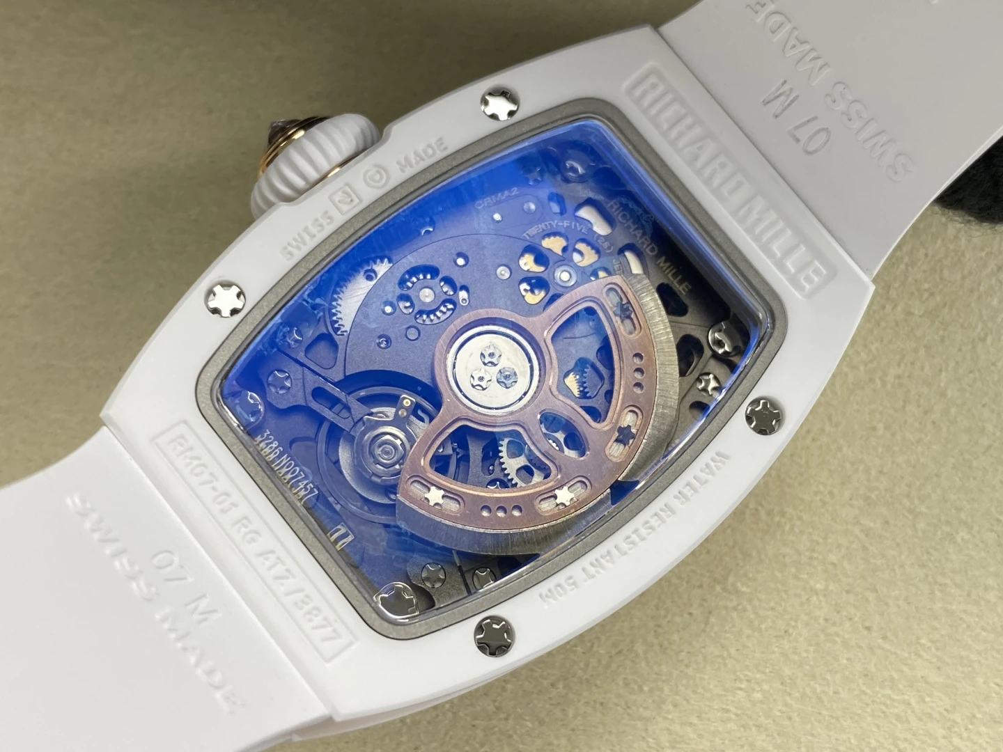 RICHARD MILLE RM07 Ladies White Ceramic Diamonds Bezel ZF 1:1 Best Edition Red Dial on White Rubber Strap CRMA2 Clone 30 335e209d0652622 1 AMO Watch