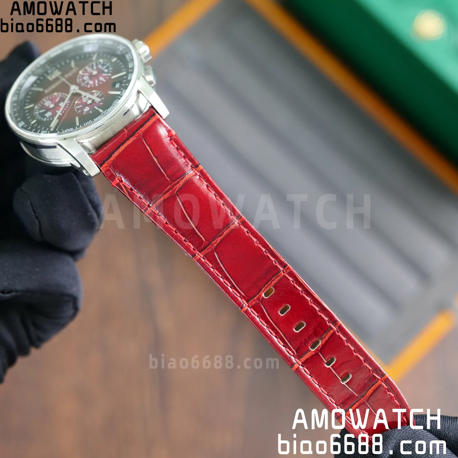 AP Code 11.59 Chrono 26393 SS APSF 1:1 Best Edition Red Ombre Dial On Red Strap Super Clone SA4401 61 393154779fac5b9 AMO Watch