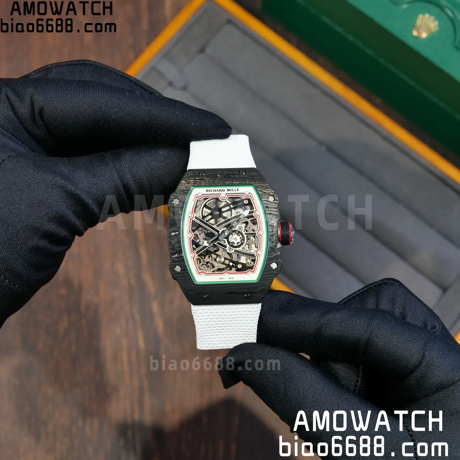 RICHARD MILLE RM67-02 Black NTPT Best Edition Italy Dial on White Nylon strap CRMA7 Clone V9 79 3cca1e0264c22a7 阿默表行AmoWatch