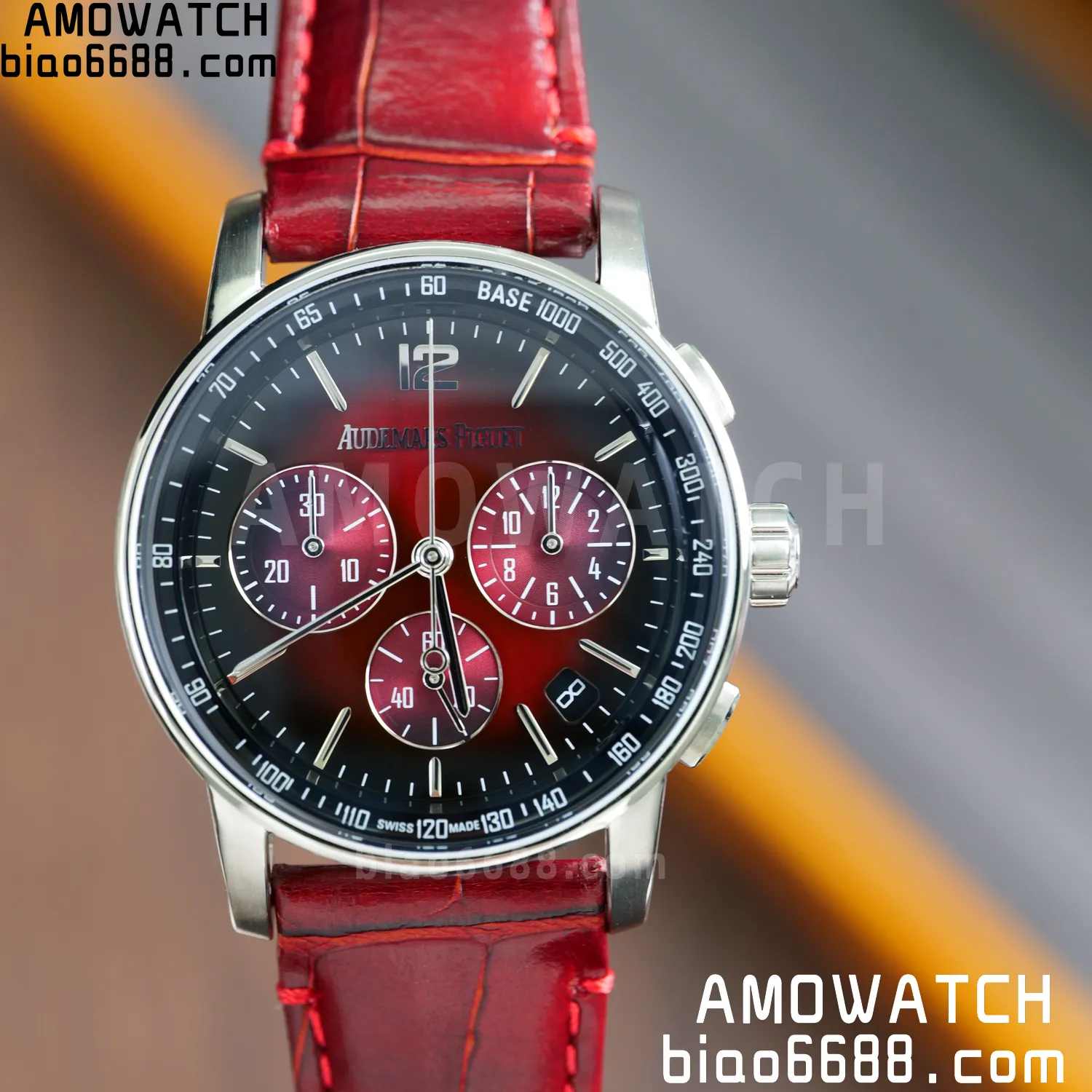 AP Code 11.59 Chrono 26393 SS APSF 1:1 Best Edition Red Ombre Dial On Red Strap Super Clone SA4401 63 42a8e49f2c83cbf AMO Watch