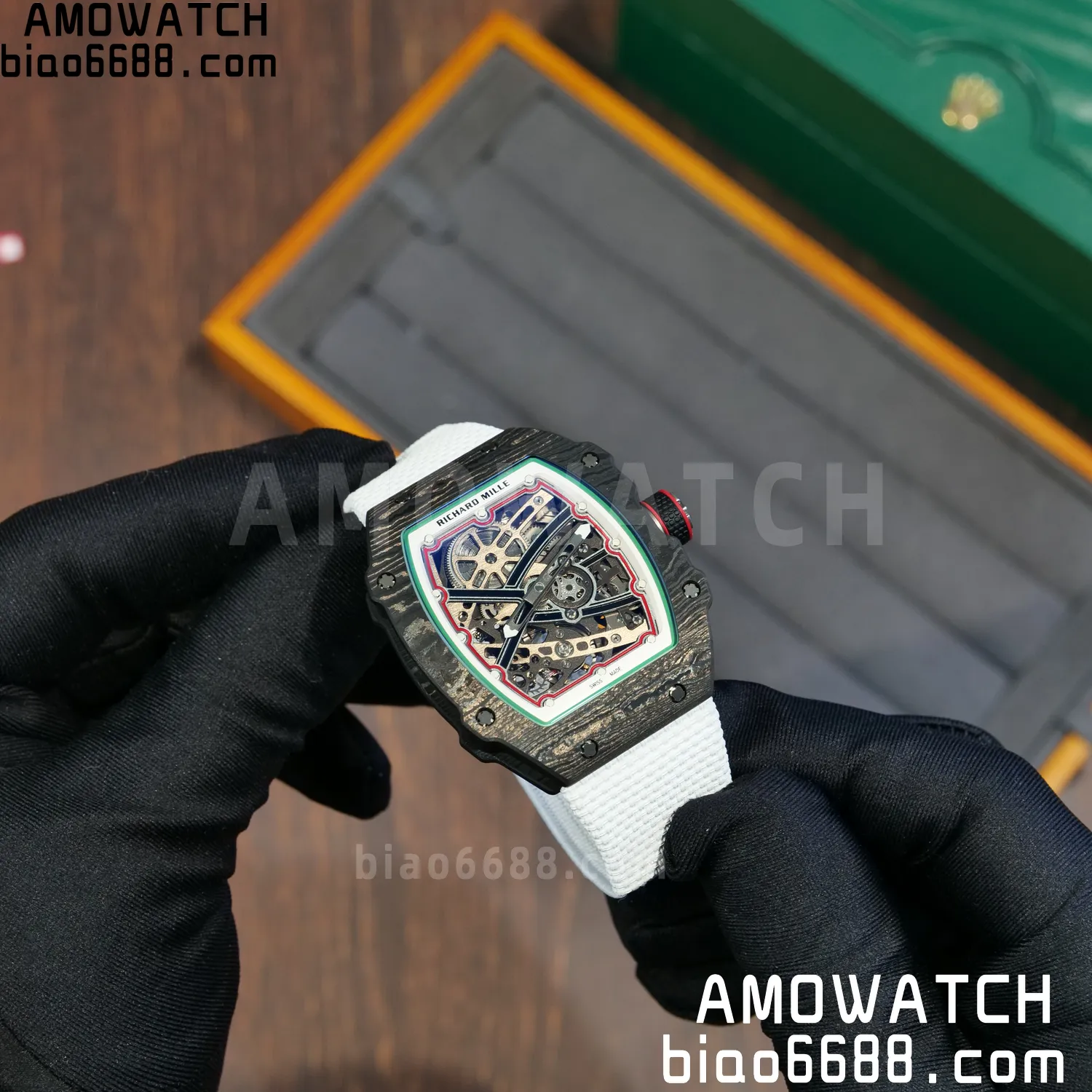 RICHARD MILLE RM67-02 Black NTPT Best Edition Italy Dial on White Nylon strap CRMA7 Clone V9 101 447a740a80bc0ee 阿默表行AmoWatch