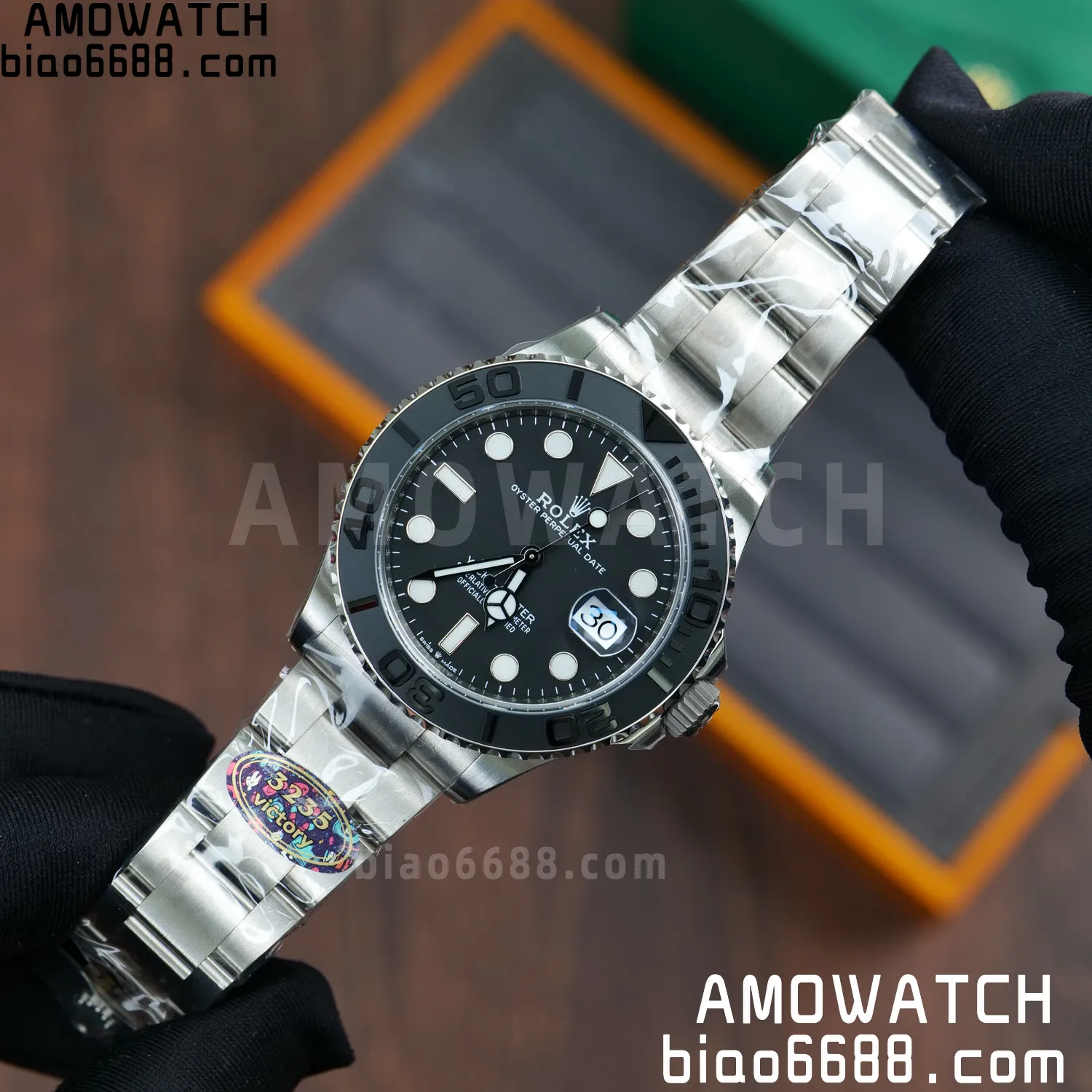 Rolex Yacht-Master 226627 Titanium VF 1:1 Best Edition Black Dial on Titanium Bracelet DD3235 80 4514e987f0f9c6b 1 AMO Watch