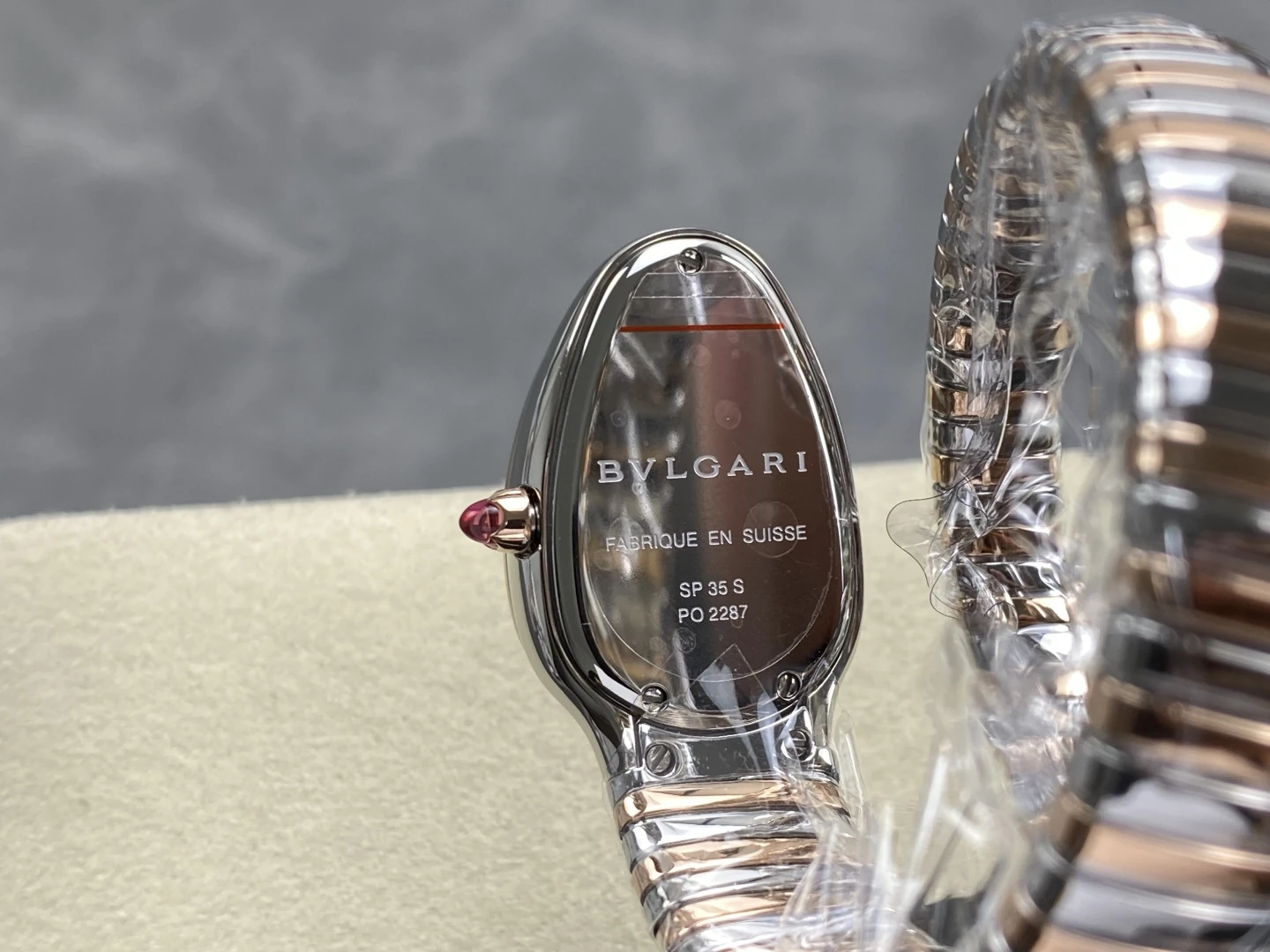 BVLGARI Serpenti SS/RG BVF 1:1 Best Edition Gray Dial on SS/RG Bracelet ETA Quartz 23 49e3d47e80eb6db AMO Watch