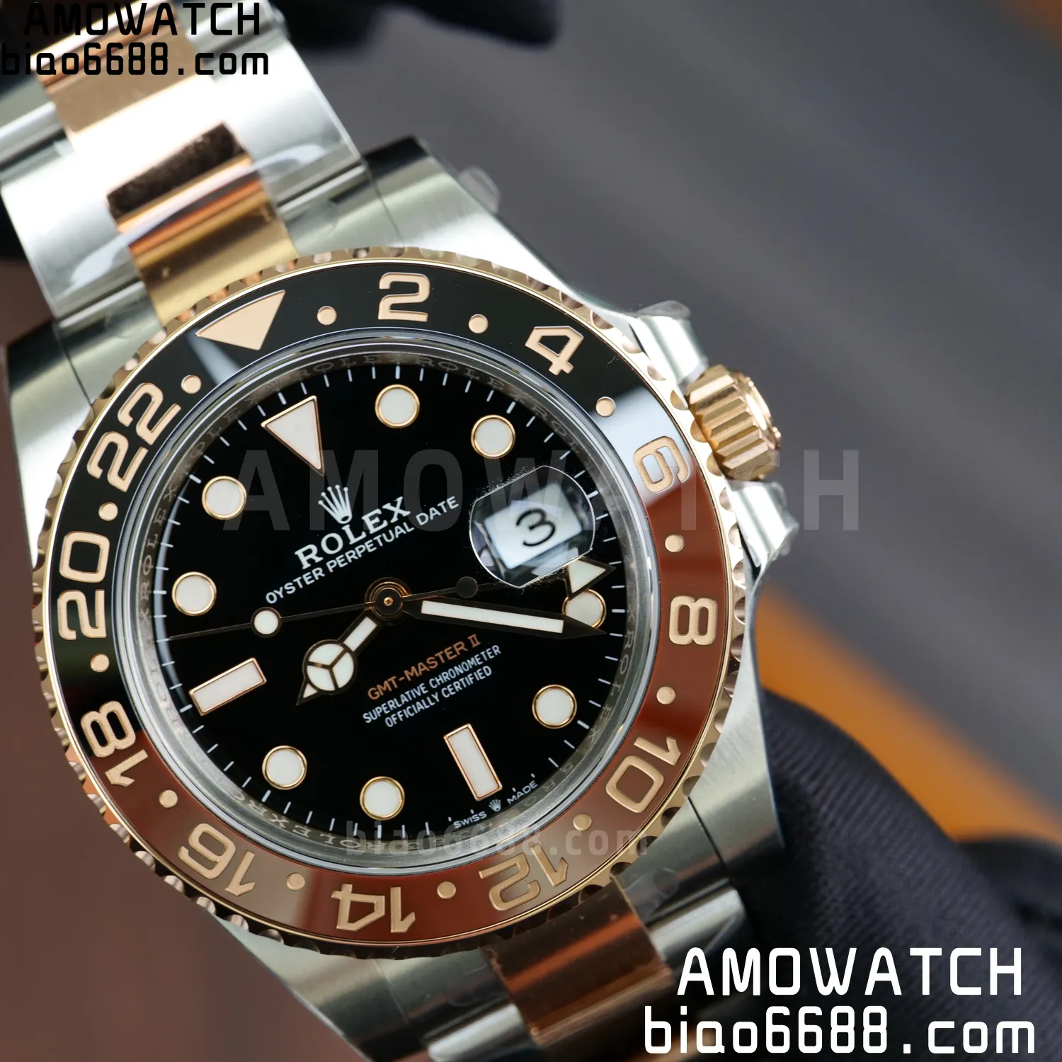 Rolex GMT-Master II 126711 CHNR VSF1:1 Best Edition on Black Dial SS/RG Bracelet Super Clone DD3285 (Weight) 96 50599d860387727 AMO Watch