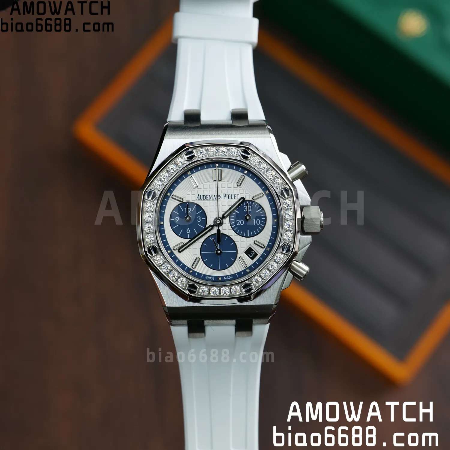 AP Royal Oak Chrono 26231 SS APSF 1:1 Best Edition White Dial on White Rubber Strap A2385 79 547bc9148acaf6f 阿默表行AmoWatch