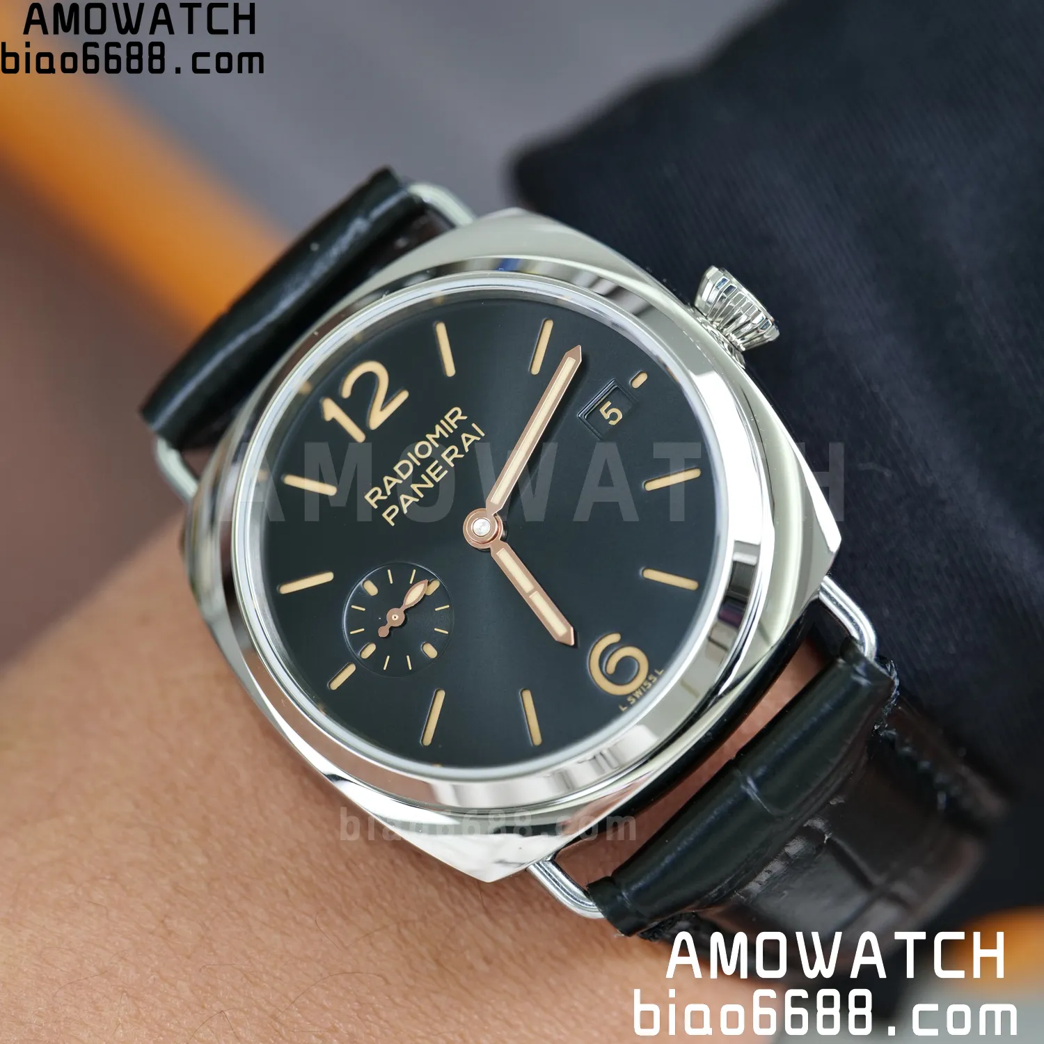 Panerai PAM01294 PAM1294 Y Radiomir TTF 1:1 Best Edition Black Dial on Black Leather Strap P900 91 566dd421dc4c747 AMO Watch
