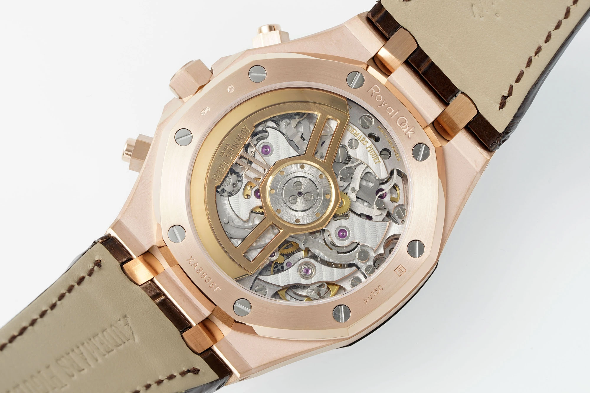 AP Royal Oak Chrono 26240 RG DDF 1:1 Best Edition White Dial on Brown Leather Strap DD4401 Super Clone Weight (SW Dial) 26 592b32528bf0764 AMO Watch