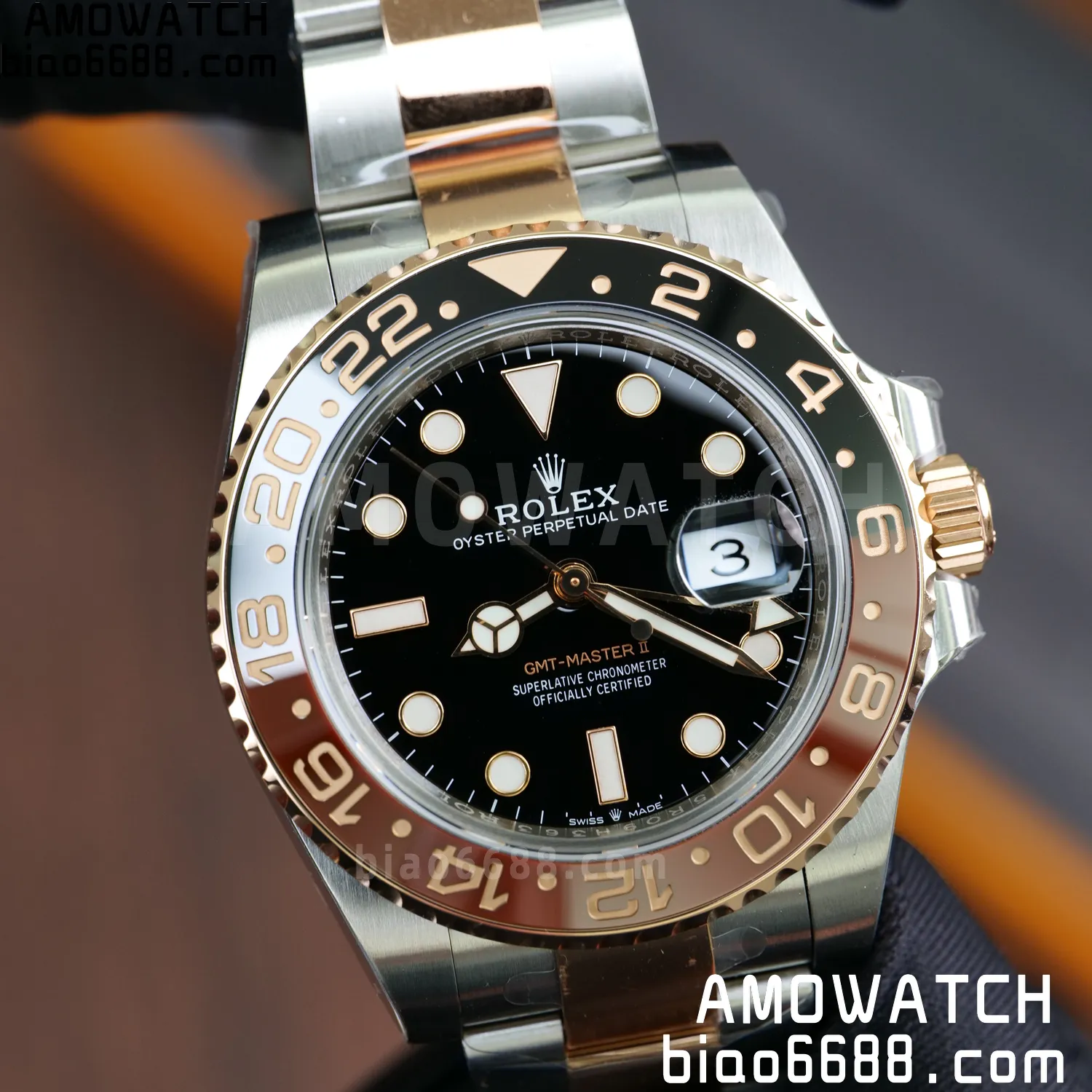 Rolex GMT-Master II 126711 CHNR VSF1:1 Best Edition on Black Dial SS/RG Bracelet Super Clone DD3285 (Weight) 97 5aa17858ed142a2 AMO Watch