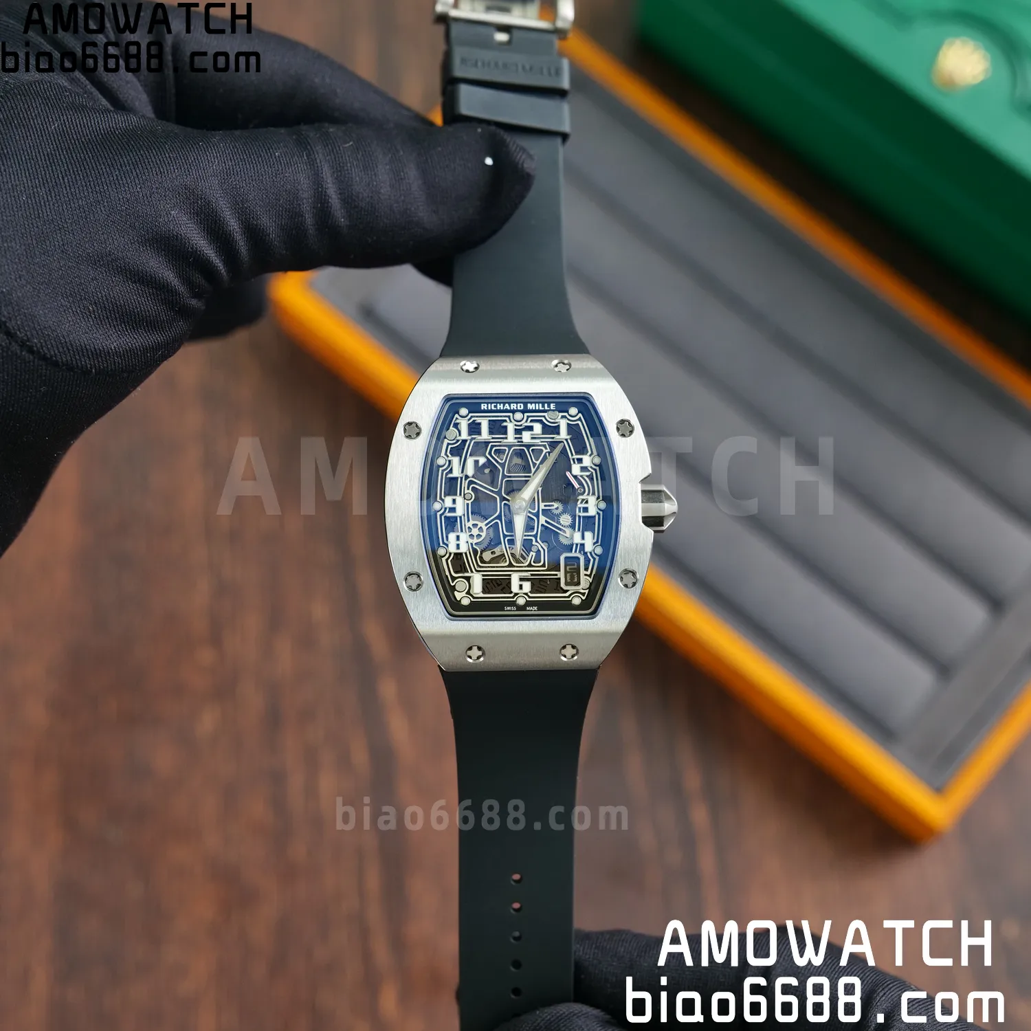 RICHARD MILLE RM67-01 V2 Best Edition Skeleton Dial on Black Rubber Strap CRMA6 V2 95 5da8444a84b5978 阿默表行AmoWatch