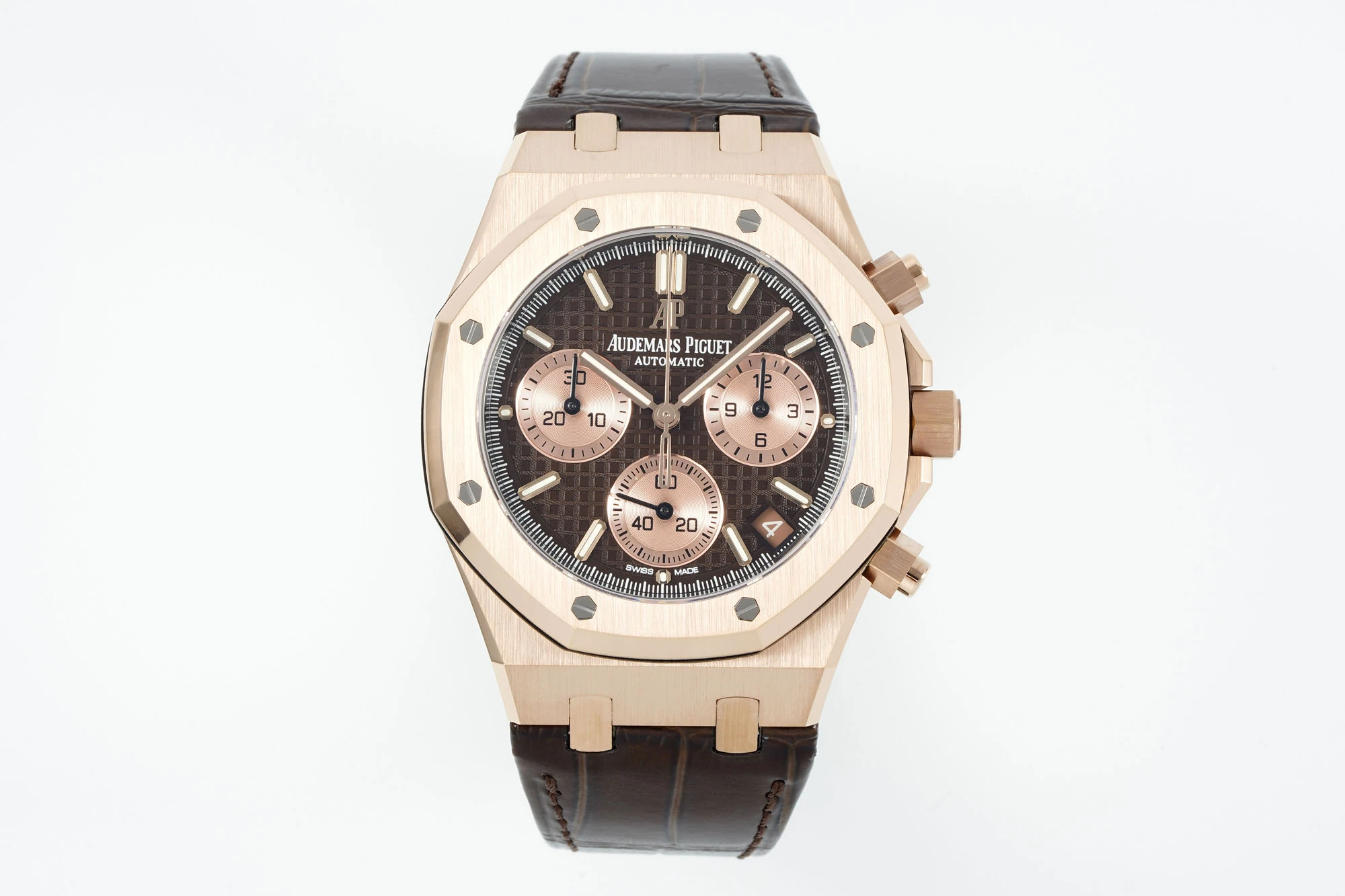 AP Royal Oak Chrono 26240 RG DDF 1:1 Best Edition Blue/RG Dial on Brown Leather Strap DD4401 Super Clone Weight (SW Dial) 19 61539484eedf3ce AMO Watch