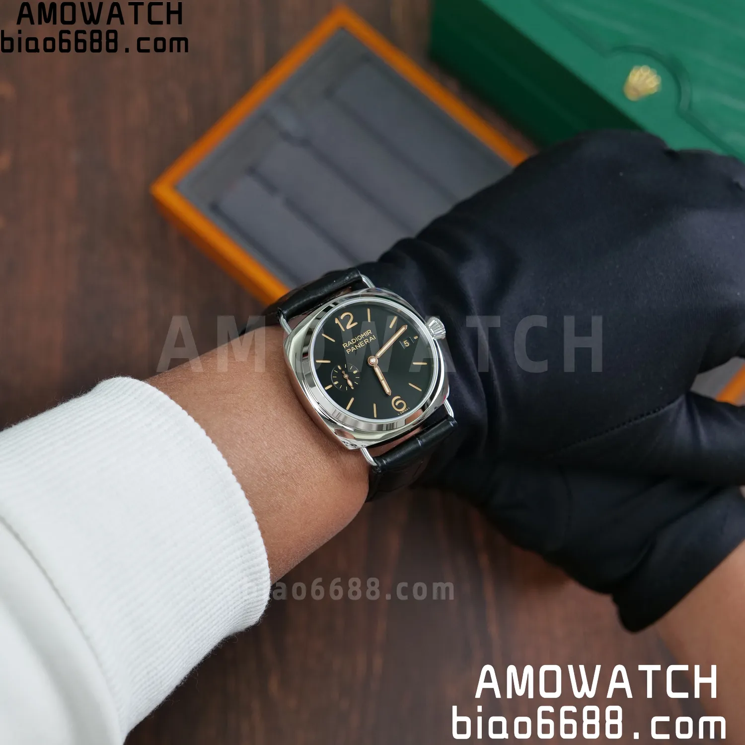 Panerai PAM01294 PAM1294 Y Radiomir TTF 1:1 Best Edition Black Dial on Black Leather Strap P900 88 616a1f6fdf8a81a AMO Watch