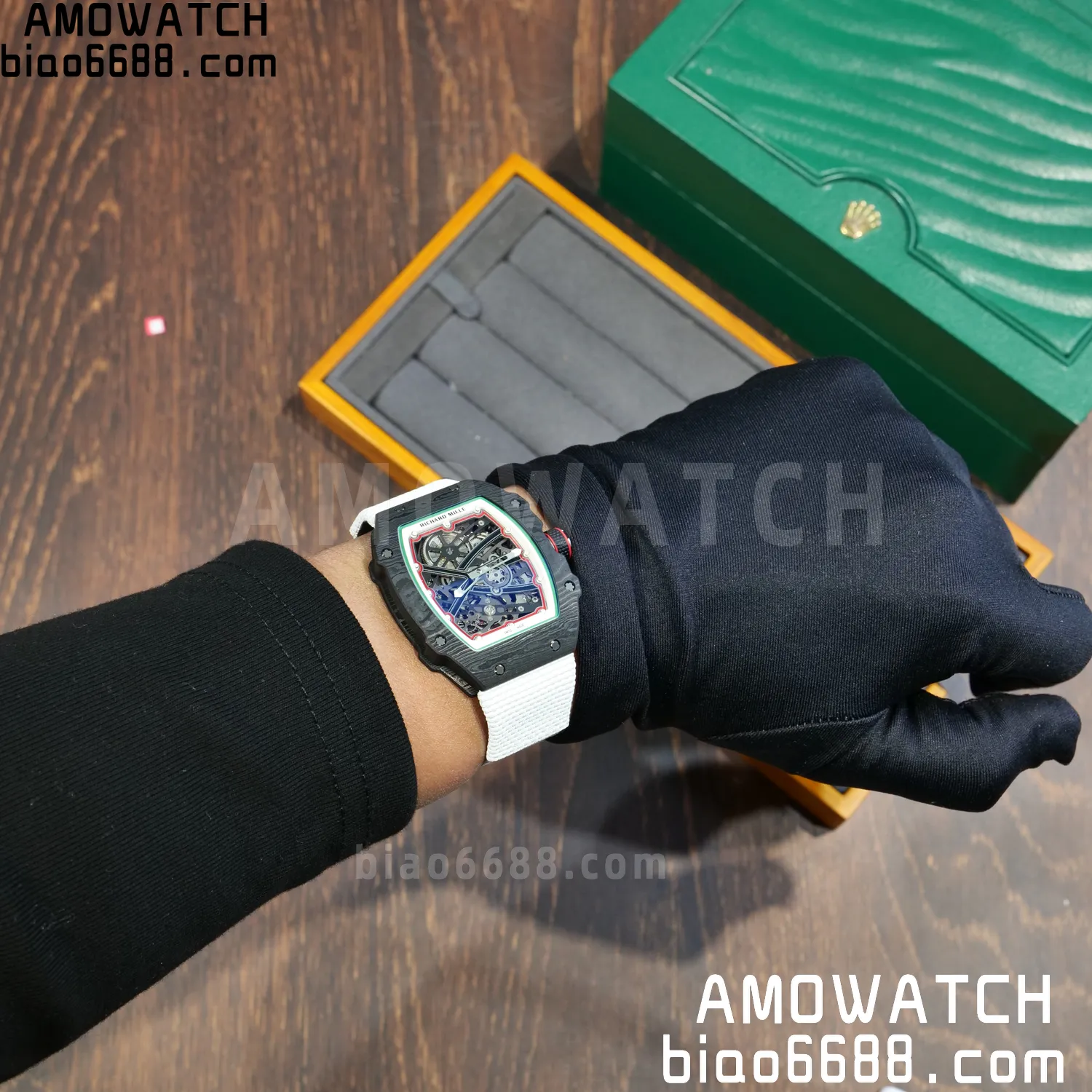 RICHARD MILLE RM67-02 Black NTPT Best Edition Italy Dial on White Nylon strap CRMA7 Clone V9 106 6485937af0af21c 阿默表行AmoWatch