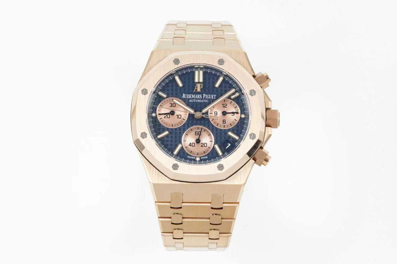 AP Royal Oak Chrono 26240 RG DDF 1:1 Best Edition Blue/RG Dial on RG Bracelet DD4401 Super Clone Weight (SW Dial) 19 6620809e2e94361 AMO Watch