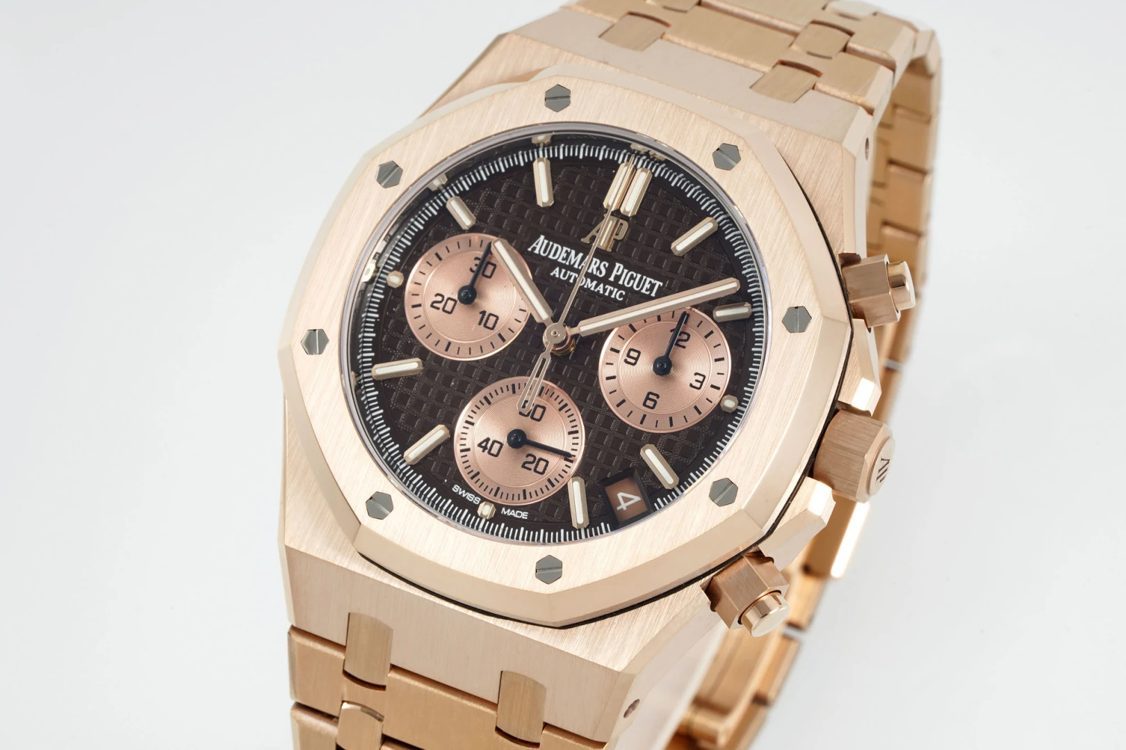 AP Royal Oak Chrono 26240 RG DDF 1:1 Best Edition Brown/RG Dial on RG Bracelet DD4401 Super Clone Weight (SW Dial) 21 66fd6419944d836 AMO Watch