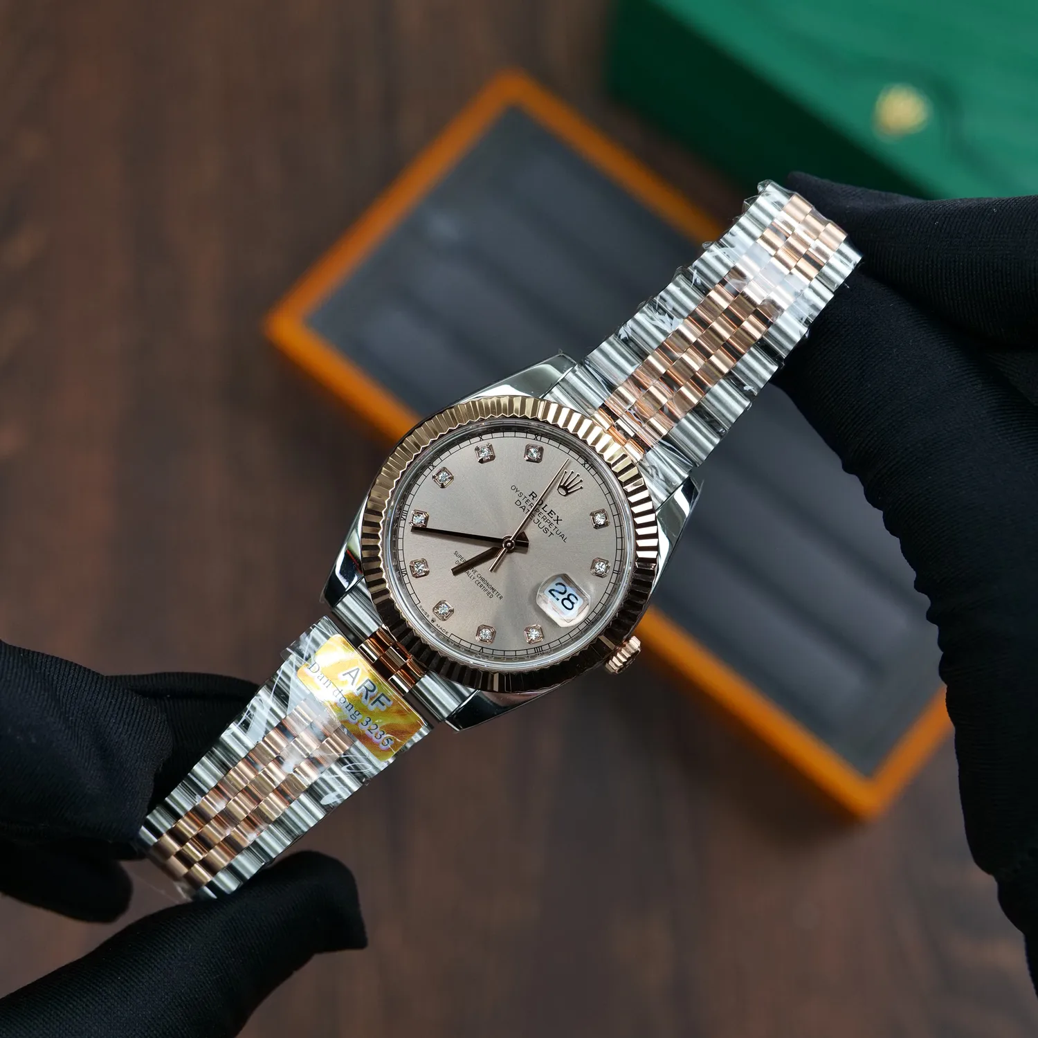 Rolex DateJust 126331 41mm RG ARF 1:1 Best Edition RG Diamonds Dial on Jubilee Bracelet DD3235 V3 (Weighted) 67 6cc6a6a6db1cd1f AMO Watch