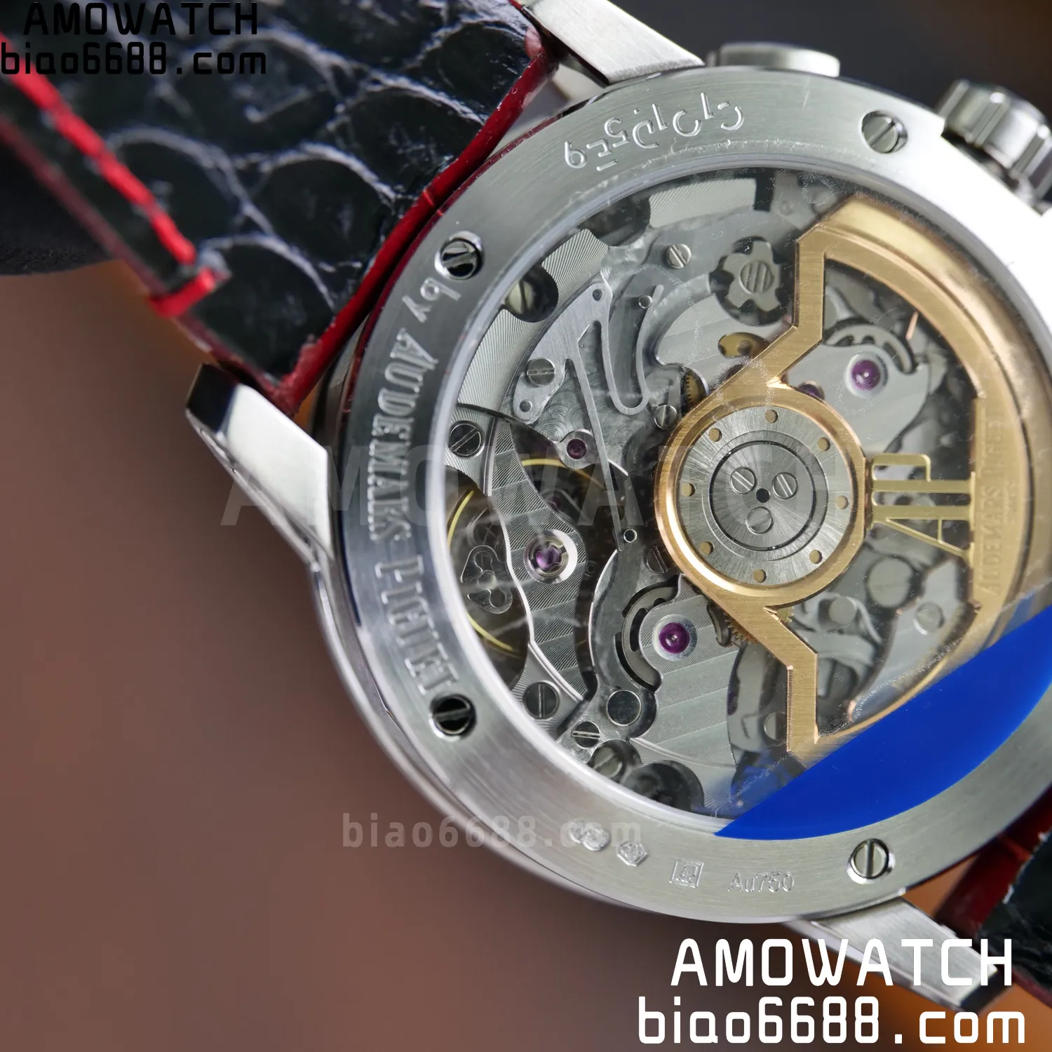 AP Code 11.59 Chrono 26393 SS APSF 1:1 Best Edition Red Ombre Dial On Red Strap Super Clone SA4401 77 70ad2a446584282 AMO Watch