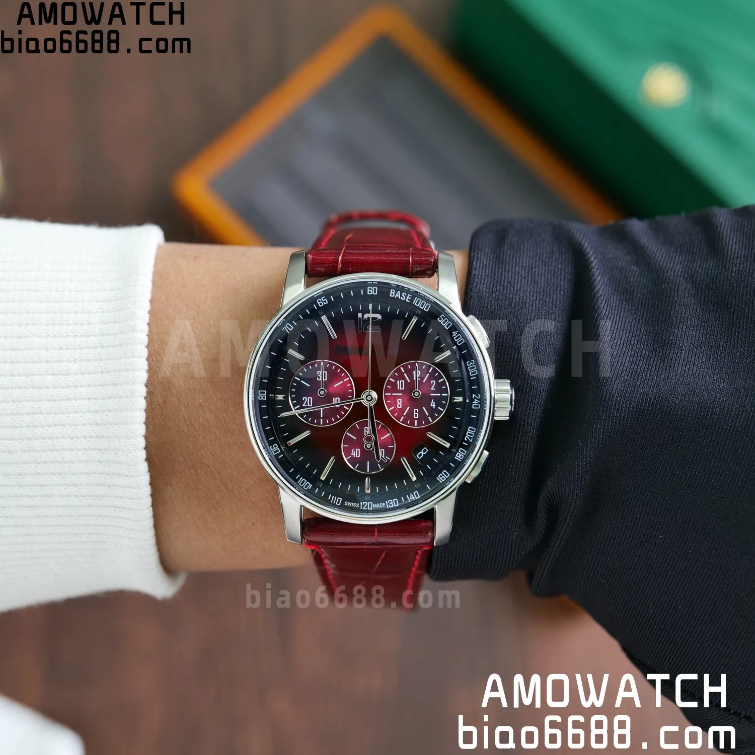 AP Code 11.59 Chrono 26393 SS APSF 1:1 Best Edition Red Ombre Dial On Red Strap Super Clone SA4401 80 74209e5ab4ca65a AMO Watch
