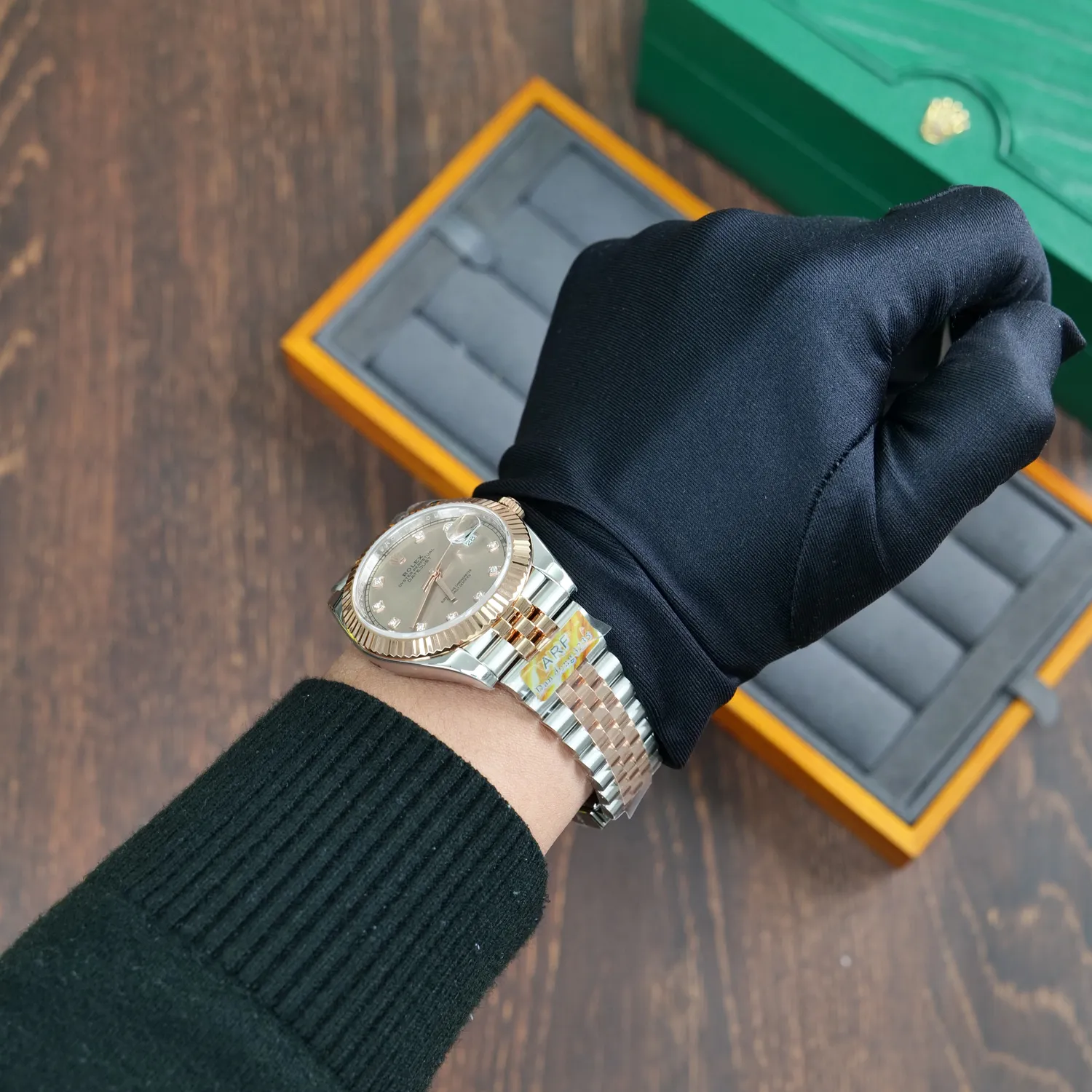 Rolex DateJust 126331 41mm RG ARF 1:1 Best Edition RG Diamonds Dial on Jubilee Bracelet DD3235 V3 (Weighted) 89 748927068637a13 AMO Watch